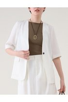 【マルティニーク/martinique】のハーフスリーブジャケット(セットアップ可) 人気、トレンドファッション・服の通販 founy(ファニー) ファッション Fashion レディースファッション WOMEN アウター Coat Outerwear ジャケット Jackets おすすめ Recommend ジャケット Jacket セットアップ Set Up ドレープ Drape リラックス Relax 半袖 Short Sleeve NEW・新作・新着・新入荷 New Arrivals thumbnail ホワイト|ID: prp329100004563579 ipo3291000000032271901