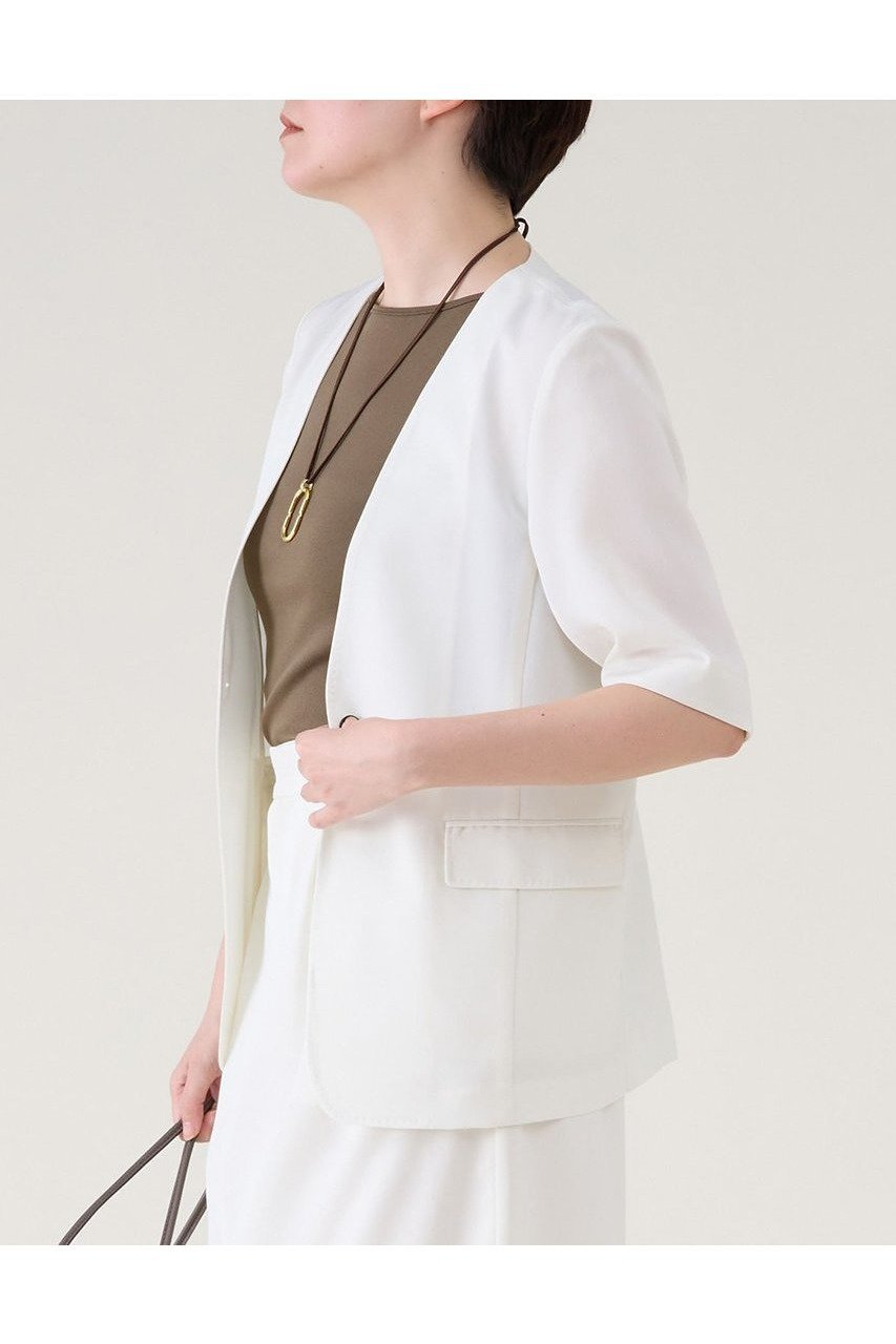 【マルティニーク/martinique】のハーフスリーブジャケット(セットアップ可) 人気、トレンドファッション・服の通販 founy(ファニー) 　ファッション　Fashion　レディースファッション　WOMEN　アウター　Coat Outerwear　ジャケット　Jackets　おすすめ　Recommend　ジャケット　Jacket　セットアップ　Set Up　ドレープ　Drape　リラックス　Relax　半袖　Short Sleeve　NEW・新作・新着・新入荷　New Arrivals　other-2|ID: prp329100004563579 ipo3291000000032271902
