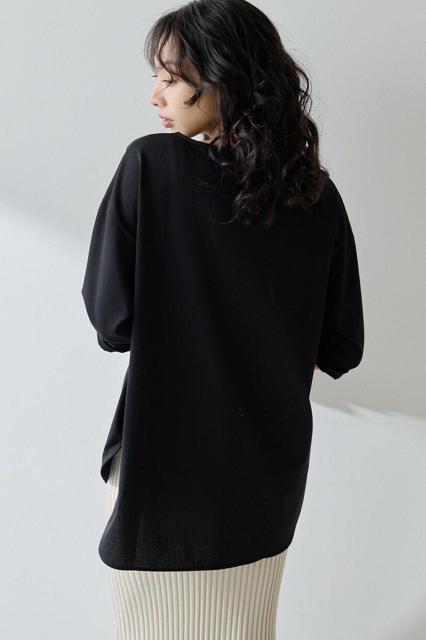 【ウィムガゼット/Whim Gazette】のボートコットンジャージープルオーバー 人気、トレンドファッション・服の通販 founy(ファニー) 　ファッション　Fashion　レディースファッション　Fashion for Women　トップス・カットソー　Cut & Sew Tops　シャツ・ブラウス・オフィスカジュアル　Elegant Blouses & Button-Ups　ロングTシャツ・Tシャツ　Longline T-Shirts & Tees　カジュアルプルオーバー・ニットトップス　Pullovers & Knit Tops / Casual Pullovers　カットソー・ベーシックTシャツ　Cut-and-Sewn Tops / Stretch Tees & Basics　インナー　Innerwear　カットソー　Cut and Sewn Top　クール　Cool, Chic　シンプル　Simple, Minimal　ジャケット　Jacket, Outerwear　スリーブ　Sleeve, Long Sleeve / Short Sleeve　トレンド　Trend, Trending Now　ベーシック　Basic, Essential　ロング　Long, Long-Length　エレガント 上品　Elegant　other-8|ID: prp329100004563583 ipo3291000000033022055