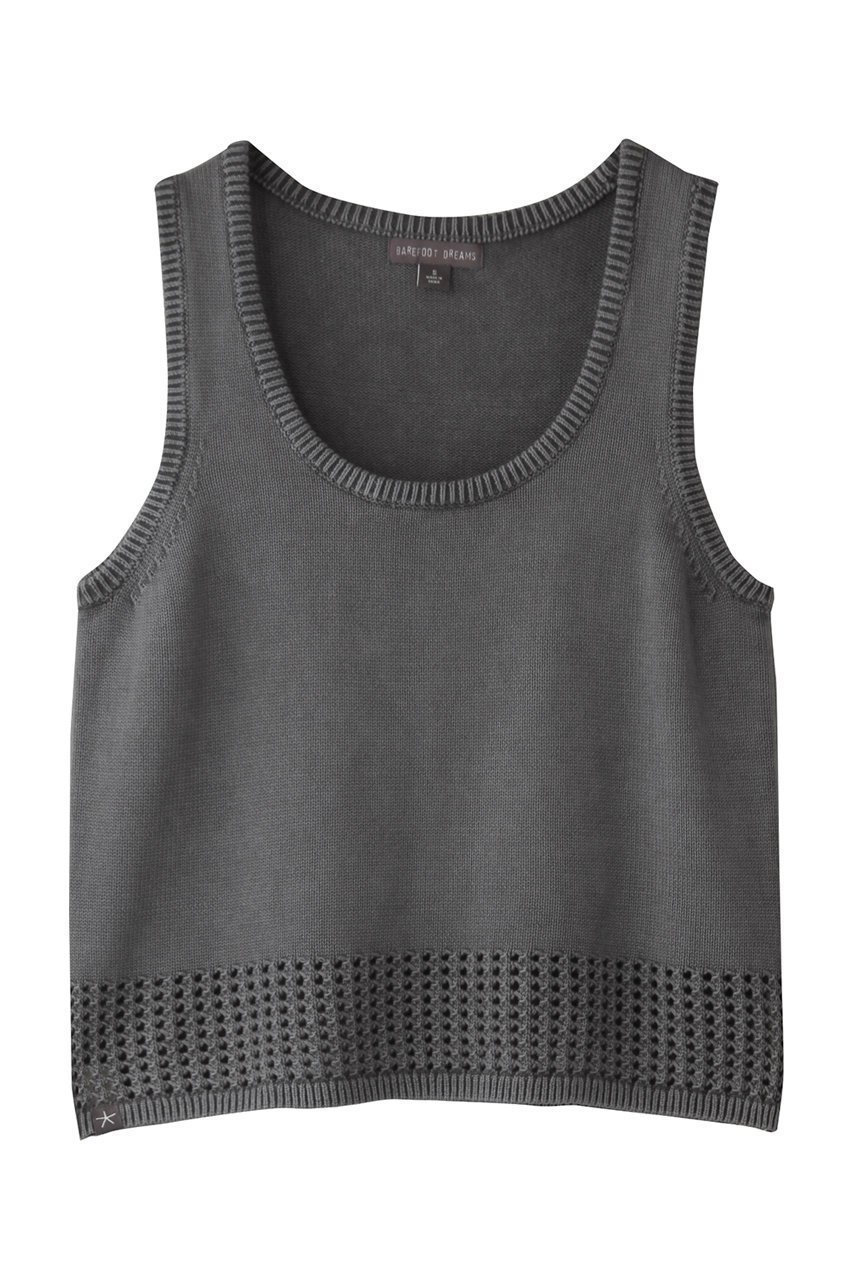 【ベアフット ドリームズ/BAREFOOT DREAMS】のサンブリーチ メッシュ タンク インテリア・キッズ・メンズ・レディースファッション・服の通販 founy(ファニー) 　ファッション　Fashion　レディースファッション　Fashion for Women　トップス・カットソー　Cut & Sew Tops　ニット　Knit Tops & Sweaters　カジュアルプルオーバー・ニットトップス　Pullovers & Knit Tops / Casual Pullovers　かぎ針　Crochet　タンク　Tank Top, Sleeveless Top　トレンド　Trend, Trending Now　メッシュ　Mesh, Net Fabric　リラックス　Relax, Relaxed Fit　エレガント 上品　Elegant　定番　Standard, Basic Item　軽量　Lightweight, Ultra Light　ブラック|ID: prp329100004563586 ipo3291000000036083586