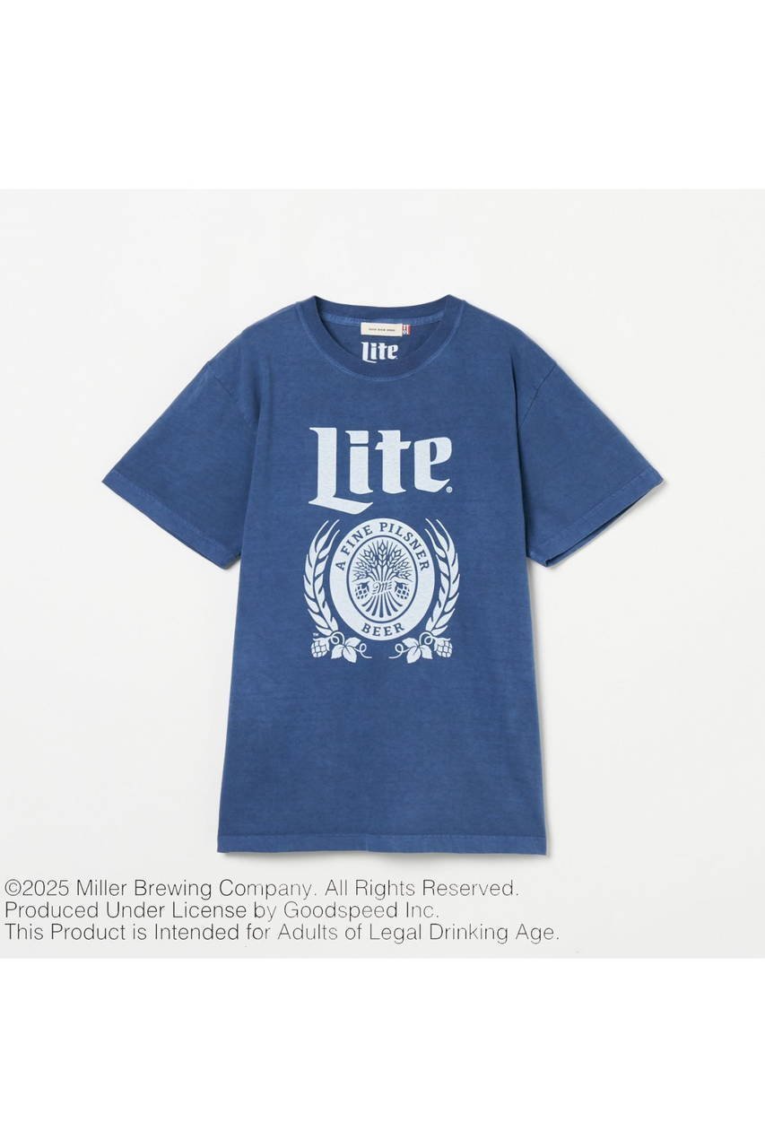 【エリオポール/heliopole】の【GOOD ROCK SPEED】Miller LITE Tシャツ インテリア・キッズ・メンズ・レディースファッション・服の通販 founy(ファニー) 　ファッション　Fashion　レディースファッション　WOMEN　トップス・カットソー　Tops/Tshirt　シャツ/ブラウス　Shirts/Blouses　ロング / Tシャツ　T-Shirts　カットソー　Cut and Sewn　ショート　Short　スリーブ　Sleeve　フロント　Front　プリント　Print　NEW・新作・新着・新入荷　New Arrivals　ネイビー|ID: prp329100004563598 ipo3291000000032363847