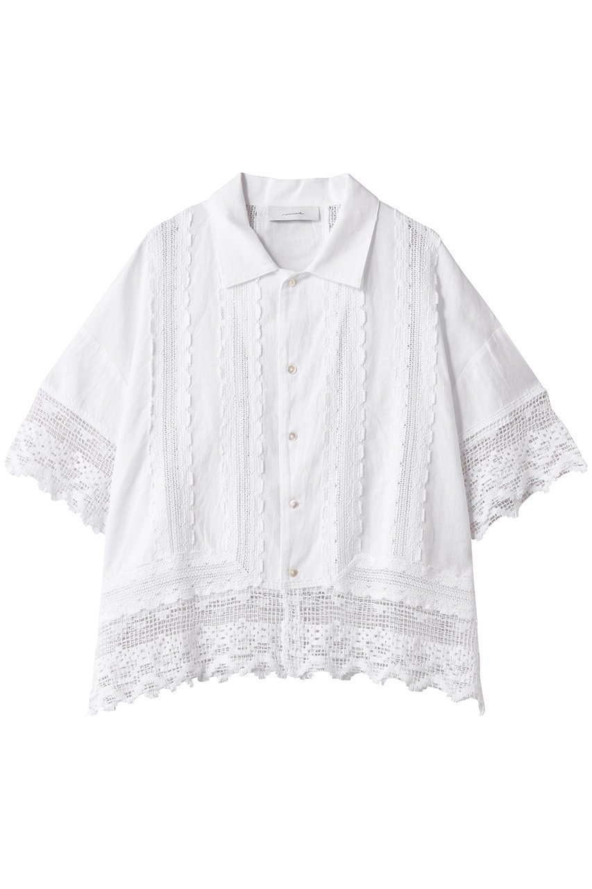 【エリオポール/heliopole】の【normment】CTN FLEX LACE ブラウス インテリア・キッズ・メンズ・レディースファッション・服の通販 founy(ファニー) 　ファッション　Fashion　レディースファッション　WOMEN　トップス・カットソー　Tops/Tshirt　シャツ/ブラウス　Shirts/Blouses　おすすめ　Recommend　インナー　Inner　ショート　Short　シンプル　Simple　スリーブ　Sleeve　ボトム　Bottom　レース　Race　NEW・新作・新着・新入荷　New Arrivals　アイボリー|ID: prp329100004563602 ipo3291000000032272062