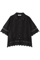 【エリオポール/heliopole】の【normment】CTN FLEX LACE ブラウス 人気、トレンドファッション・服の通販 founy(ファニー) ファッション Fashion レディースファッション Fashion for Women トップス・カットソー Cut & Sew Tops シャツ・ブラウス・オフィスカジュアル Elegant Blouses & Button-Ups おすすめ Recommended / Our Picks インナー Innerwear ショート Short, Short Length シンプル Simple, Minimal スリーブ Sleeve, Long Sleeve / Short Sleeve ボトム Bottoms, Lower Wear レース Lace, Lace Fabric thumbnail ブラック|ID: prp329100004563602 ipo3291000000036083577