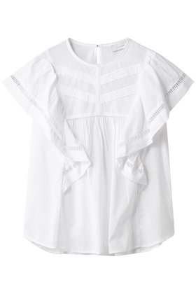 【エリオポール/heliopole】の【normment】CTN PINTUCK ブラウス 人気、トレンドファッション・服の通販 founy(ファニー) ファッション Fashion レディースファッション Fashion for Women トップス・カットソー Cut & Sew Tops シャツ・ブラウス・オフィスカジュアル Elegant Blouses & Button-Ups ショート Short, Short Length スリーブ Sleeve, Long Sleeve / Short Sleeve ダウン Down, Puffer デニム Denim, Jeans Material トレンド Trend, Trending Now フェミニン Feminine, Girly フレア Flare, Flared エレガント 上品 Elegant |ID:prp329100004563603
