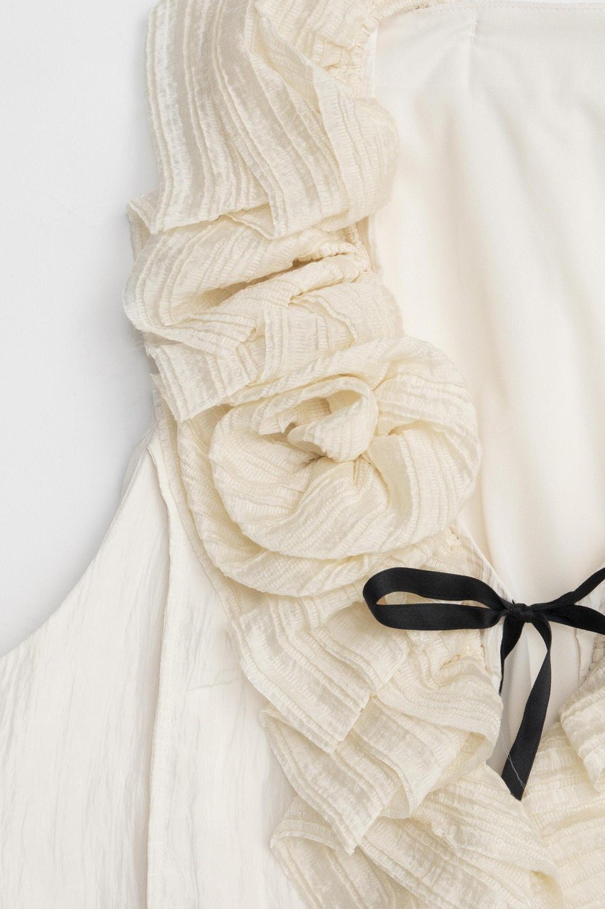 【メゾンスペシャル/MAISON SPECIAL】のWasher Ruffle Tops/ワッシャーフリルトップス 人気、トレンドファッション・服の通販 founy(ファニー) 　ファッション　Fashion　レディースファッション　WOMEN　トップス・カットソー　Tops/Tshirt　キャミソール / ノースリーブ　No Sleeves　シャツ/ブラウス　Shirts/Blouses　ラッフル トップス　Ruffle Tops　タンク　Tank　ノースリーブ　No Sleeve　バランス　Balance　フリル　Frills　ワッシャー　Washer　夏　Summer　NEW・新作・新着・新入荷　New Arrivals　other-4|ID: prp329100004563612 ipo3291000000032272139