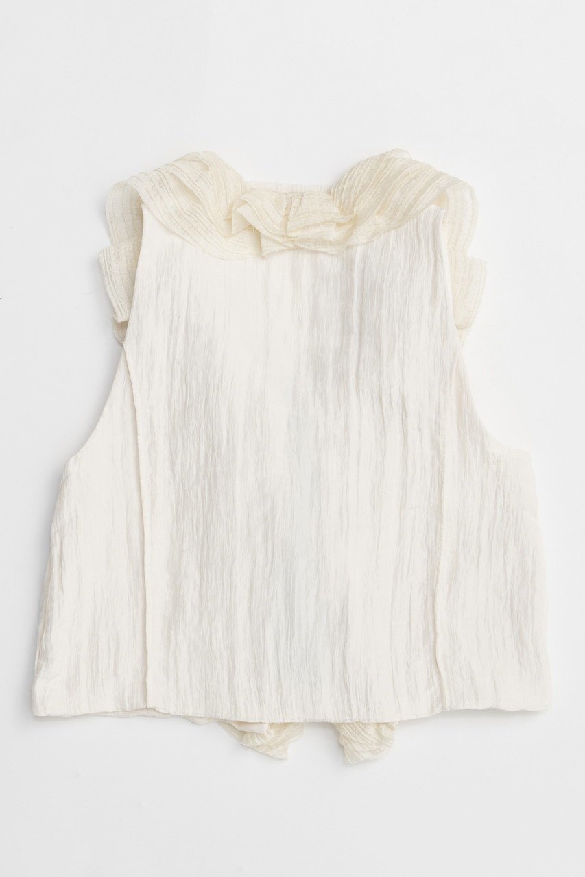 【メゾンスペシャル/MAISON SPECIAL】のWasher Ruffle Tops/ワッシャーフリルトップス 人気、トレンドファッション・服の通販 founy(ファニー) 　ファッション　Fashion　レディースファッション　WOMEN　トップス・カットソー　Tops/Tshirt　キャミソール / ノースリーブ　No Sleeves　シャツ/ブラウス　Shirts/Blouses　ラッフル トップス　Ruffle Tops　タンク　Tank　ノースリーブ　No Sleeve　バランス　Balance　フリル　Frills　ワッシャー　Washer　夏　Summer　NEW・新作・新着・新入荷　New Arrivals　other-6|ID: prp329100004563612 ipo3291000000032272141