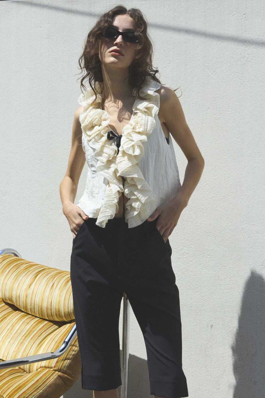 【メゾンスペシャル/MAISON SPECIAL】のWasher Ruffle Tops/ワッシャーフリルトップス 人気、トレンドファッション・服の通販 founy(ファニー) 　ファッション　Fashion　レディースファッション　WOMEN　トップス・カットソー　Tops/Tshirt　キャミソール / ノースリーブ　No Sleeves　シャツ/ブラウス　Shirts/Blouses　ラッフル トップス　Ruffle Tops　タンク　Tank　ノースリーブ　No Sleeve　バランス　Balance　フリル　Frills　ワッシャー　Washer　夏　Summer　NEW・新作・新着・新入荷　New Arrivals　other-7|ID: prp329100004563612 ipo3291000000032272142