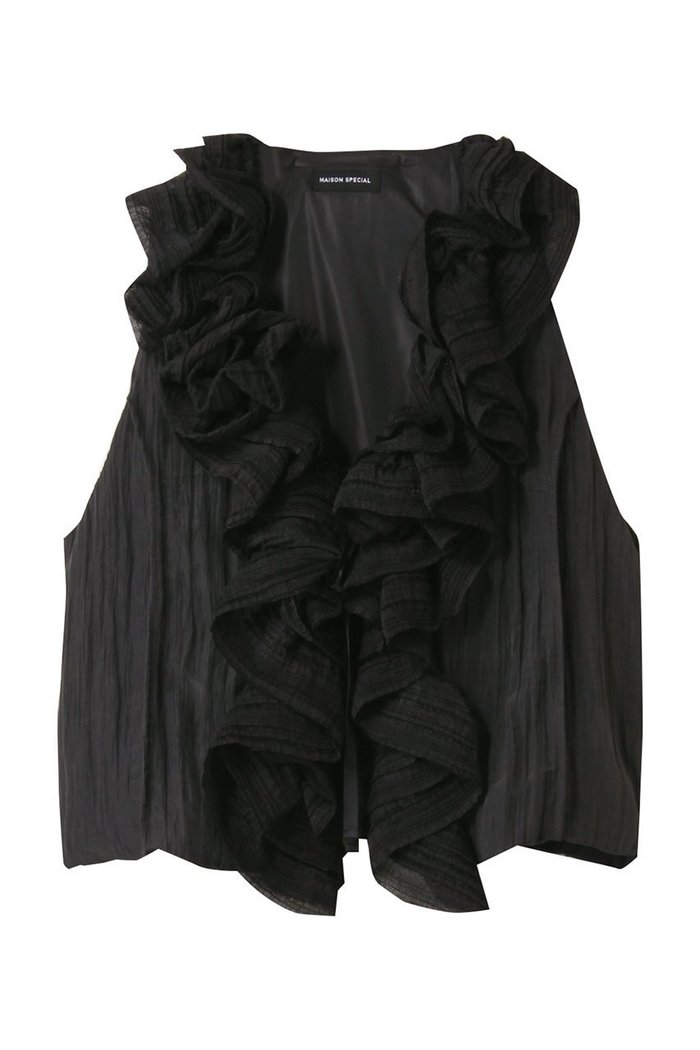 【メゾンスペシャル/MAISON SPECIAL】のWasher Ruffle Tops/ワッシャーフリルトップス インテリア・キッズ・メンズ・レディースファッション・服の通販 founy(ファニー) https://founy.com/ ファッション Fashion レディースファッション Fashion for Women トップス・カットソー Cut & Sew Tops キャミソール&ノースリーブ Camisoles & Sleeveless Tops シャツ・ブラウス・オフィスカジュアル Elegant Blouses & Button-Ups ラッフルトップス・フリルブラウス Ruffle Tops / Frilled Blouses タンク Tank Top, Sleeveless Top ノースリーブ Sleeveless, No-Sleeve バランス Balance, Style Balance フリル Frill, Ruffle ワッシャー Washer, Crinkled Finish 夏 Summer |ID: prp329100004563612 ipo3291000000036392153