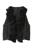 【メゾンスペシャル/MAISON SPECIAL】のWasher Ruffle Tops/ワッシャーフリルトップス 人気、トレンドファッション・服の通販 founy(ファニー) ファッション Fashion レディースファッション Fashion for Women トップス・カットソー Cut & Sew Tops キャミソール&ノースリーブ Camisoles & Sleeveless Tops シャツ・ブラウス・オフィスカジュアル Elegant Blouses & Button-Ups ラッフルトップス・フリルブラウス Ruffle Tops / Frilled Blouses タンク Tank Top, Sleeveless Top ノースリーブ Sleeveless, No-Sleeve バランス Balance, Style Balance フリル Frill, Ruffle ワッシャー Washer, Crinkled Finish 夏 Summer thumbnail BLK(ブラック)|ID: prp329100004563612 ipo3291000000036392154