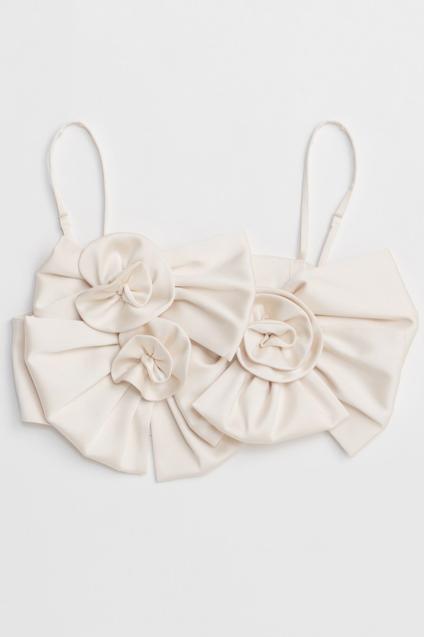【メゾンスペシャル/MAISON SPECIAL】のRose Ribbon Motif Bustier/ローズリボンモチーフビスチェ インテリア・キッズ・メンズ・レディースファッション・服の通販 founy(ファニー) 　ファッション　Fashion　レディースファッション　WOMEN　トップス・カットソー　Tops/Tshirt　キャミソール / ノースリーブ　No Sleeves　シャツ/ブラウス　Shirts/Blouses　ビスチェ　Bustier　インナー　Inner　オケージョン　Occasion　ジャケット　Jacket　セットアップ　Set Up　ノースリーブ　No Sleeve　バランス　Balance　フェミニン　Feminine　ラグジュアリー　Luxury　リボン　Ribbon　ローズ　Rose　エレガント 上品　Elegant　NEW・新作・新着・新入荷　New Arrivals　IVR(アイボリー)|ID: prp329100004563614 ipo3291000000032272150
