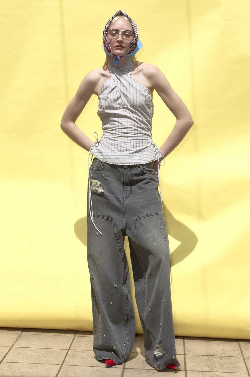 【メゾンスペシャル/MAISON SPECIAL】のSide Lace Up Halter Neck Tops/サイドレースアップホルターネックトップス 人気、トレンドファッション・服の通販 founy(ファニー) 　ファッション　Fashion　レディースファッション　WOMEN　トップス・カットソー　Tops/Tshirt　キャミソール / ノースリーブ　No Sleeves　シャツ/ブラウス　Shirts/Blouses　カッティング　Cutting　コンパクト　Compact　ストライプ　Stripe　ノースリーブ　No Sleeve　バランス　Balance　ワイド　Wide　NEW・新作・新着・新入荷　New Arrivals　other-2|ID: prp329100004563616 ipo3291000000032272166