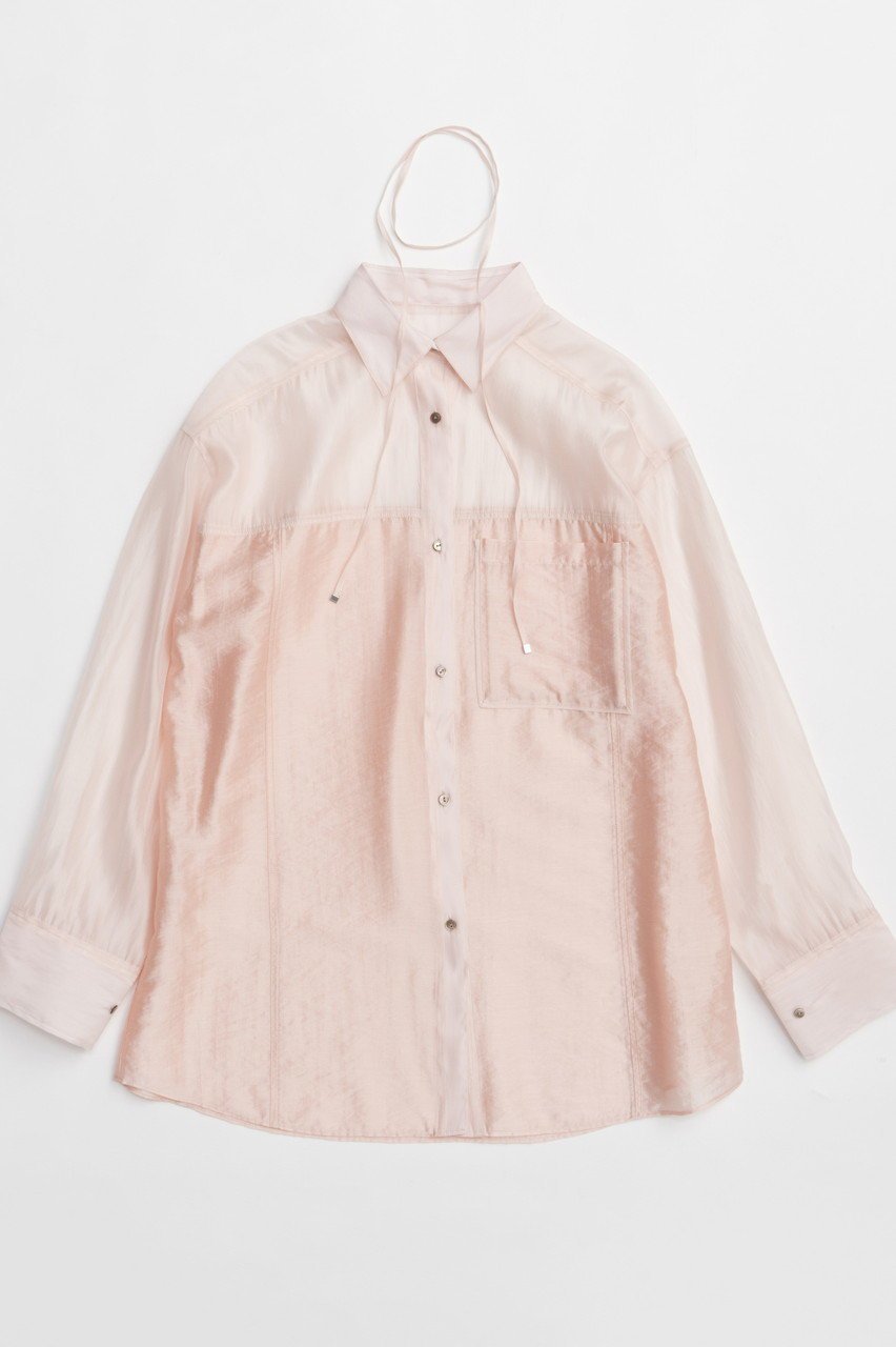 【メゾンスペシャル/MAISON SPECIAL】のSheer Docking Oversized Shirt/シアードッキングオーバーシャツ インテリア・キッズ・メンズ・レディースファッション・服の通販 founy(ファニー) 　ファッション　Fashion　レディースファッション　WOMEN　トップス・カットソー　Tops/Tshirt　シャツ/ブラウス　Shirts/Blouses　キャミソール　Camisole　シアー　Sheer　スリーブ　Sleeve　セットアップ　Set Up　タンク　Tank　ドッキング　Docking　羽織　Haori　ロング　Long　おすすめ　Recommend　夏　Summer　NEW・新作・新着・新入荷　New Arrivals　PNK(ピンク)|ID: prp329100004563618 ipo3291000000032272174