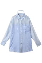 【メゾンスペシャル/MAISON SPECIAL】のSheer Docking Oversized Shirt/シアードッキングオーバーシャツ BLU(ブルー)|ID: prp329100004563618 ipo3291000000036393549