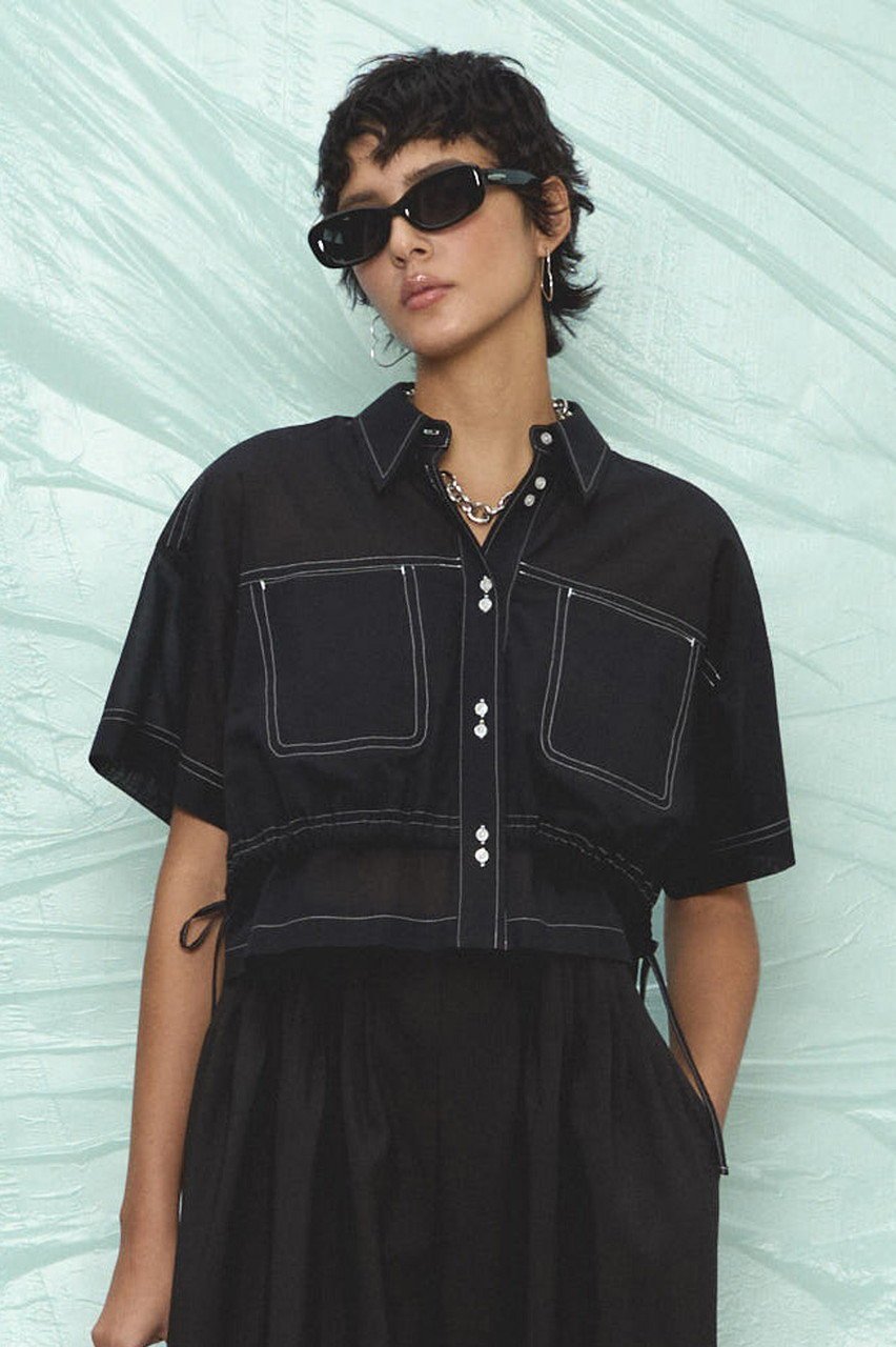 【メゾンスペシャル/MAISON SPECIAL】のColor Stitch Short Shirt/カラーステッチショートシャツ 人気、トレンドファッション・服の通販 founy(ファニー) 　ファッション　Fashion　レディースファッション　WOMEN　トップス・カットソー　Tops/Tshirt　シャツ/ブラウス　Shirts/Blouses　ロング / Tシャツ　T-Shirts　シアー　Sheer　ショート　Short　ストライプ　Stripe　スリーブ　Sleeve　羽織　Haori　無地　Plain Color　夏　Summer　NEW・新作・新着・新入荷　New Arrivals　other-3|ID: prp329100004563620 ipo3291000000032272198