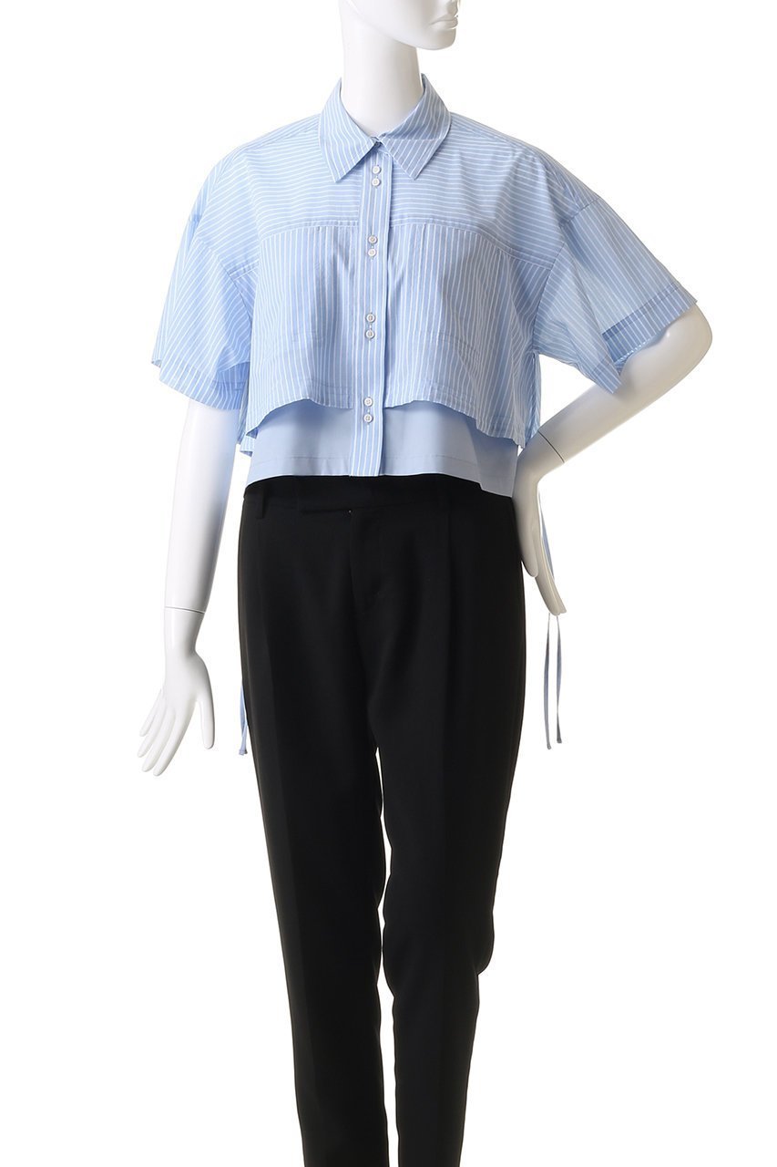 【メゾンスペシャル/MAISON SPECIAL】のColor Stitch Short Shirt/カラーステッチショートシャツ 人気、トレンドファッション・服の通販 founy(ファニー) 　ファッション　Fashion　レディースファッション　Fashion for Women　トップス・カットソー　Cut & Sew Tops　シャツ・ブラウス・オフィスカジュアル　Elegant Blouses & Button-Ups　ロングTシャツ・Tシャツ　Longline T-Shirts & Tees　シアー　Sheer, See-Through　ショート　Short, Short Length　ストライプ　Stripe, Striped Pattern　スリーブ　Sleeve, Long Sleeve / Short Sleeve　羽織　Haori, Light Jacket　無地　Plain, Solid Color　夏　Summer　other-8|ID: prp329100004563620 ipo3291000000032486623