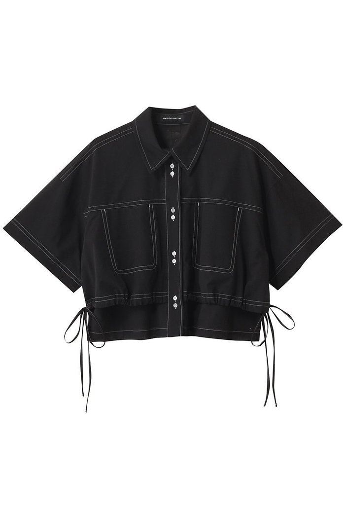 【メゾンスペシャル/MAISON SPECIAL】のColor Stitch Short Shirt/カラーステッチショートシャツ インテリア・キッズ・メンズ・レディースファッション・服の通販 founy(ファニー) https://founy.com/ ファッション Fashion レディースファッション Fashion for Women トップス・カットソー Cut & Sew Tops シャツ・ブラウス・オフィスカジュアル Elegant Blouses & Button-Ups ロングTシャツ・Tシャツ Longline T-Shirts & Tees シアー Sheer, See-Through ショート Short, Short Length ストライプ Stripe, Striped Pattern スリーブ Sleeve, Long Sleeve / Short Sleeve 羽織 Haori, Light Jacket 無地 Plain, Solid Color 夏 Summer |ID: prp329100004563620 ipo3291000000036393279