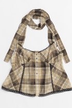 【メゾンスペシャル/MAISON SPECIAL】のPlaid Halter Peplum Sheer Tops/チェックホルターペプラムシアートップス BGE(ベージュ)|ID: prp329100004563624 ipo3291000000032272219