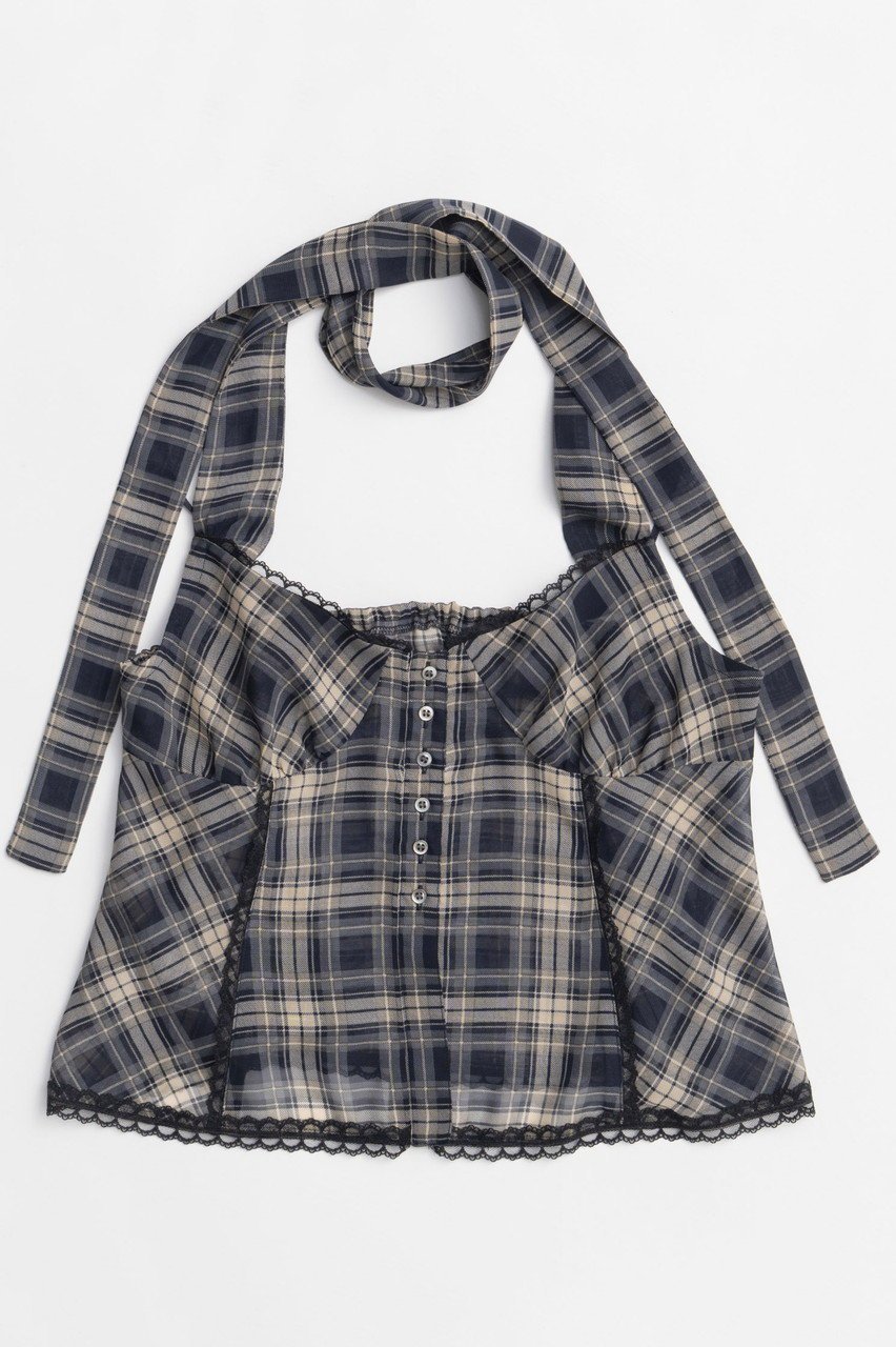 【メゾンスペシャル/MAISON SPECIAL】のPlaid Halter Peplum Sheer Tops/チェックホルターペプラムシアートップス インテリア・キッズ・メンズ・レディースファッション・服の通販 founy(ファニー) 　ファッション　Fashion　レディースファッション　WOMEN　トップス・カットソー　Tops/Tshirt　キャミソール / ノースリーブ　No Sleeves　シャツ/ブラウス　Shirts/Blouses　ガーリー　Girly　キャップ　Cap　シアー　Sheer　スニーカー　Sneakers　セットアップ　Set Up　チェック　Check　ノースリーブ　No Sleeve　レース　Race　おすすめ　Recommend　夏　Summer　NEW・新作・新着・新入荷　New Arrivals　NVY(ネイビー)|ID: prp329100004563624 ipo3291000000032272221