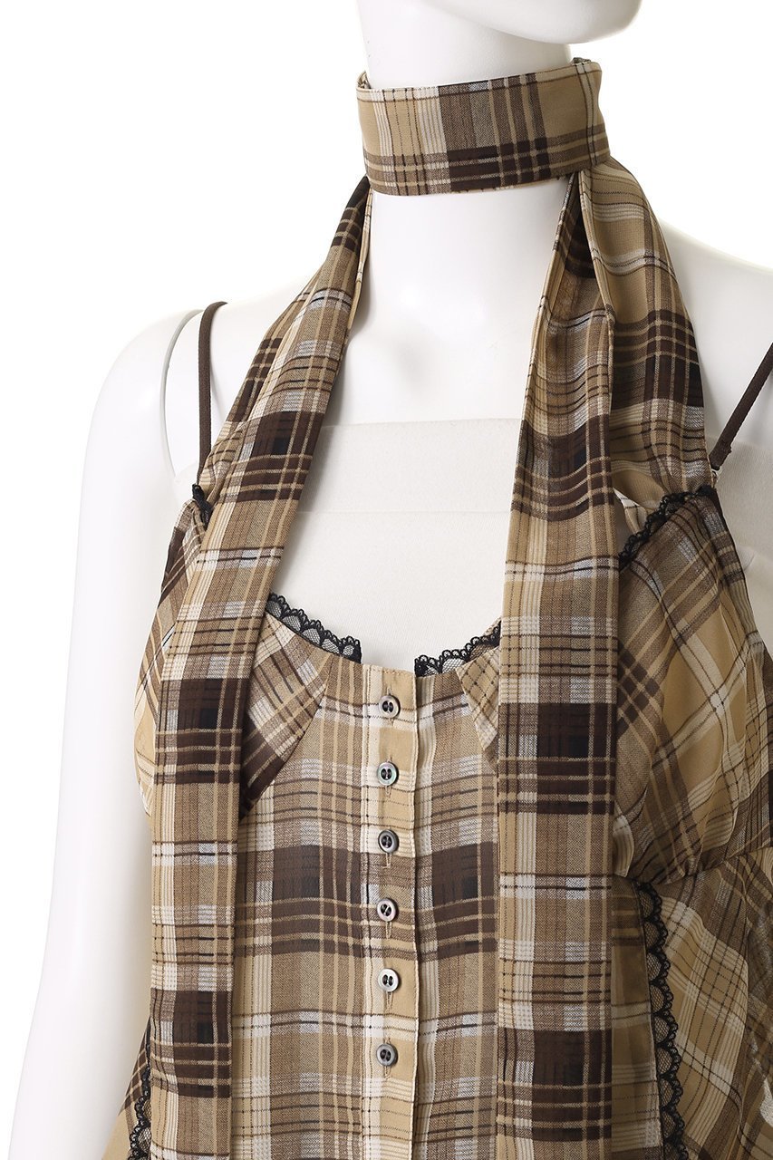 【メゾンスペシャル/MAISON SPECIAL】のPlaid Halter Peplum Sheer Tops/チェックホルターペプラムシアートップス 人気、トレンドファッション・服の通販 founy(ファニー) 　ファッション　Fashion　レディースファッション　Fashion for Women　トップス・カットソー　Cut & Sew Tops　キャミソール&ノースリーブ　Camisoles & Sleeveless Tops　シャツ・ブラウス・オフィスカジュアル　Elegant Blouses & Button-Ups　ガーリー　Girly, Feminine Style　キャップ　Cap, Baseball Cap　シアー　Sheer, See-Through　スニーカー　Sneakers, Trainers　セットアップ　Set-Up, Coordinated Outfit　チェック　Check, Plaid, Tartan　ノースリーブ　Sleeveless, No-Sleeve　レース　Lace, Lace Fabric　おすすめ　Recommended / Our Picks　夏　Summer　other-7|ID: prp329100004563624 ipo3291000000032486627