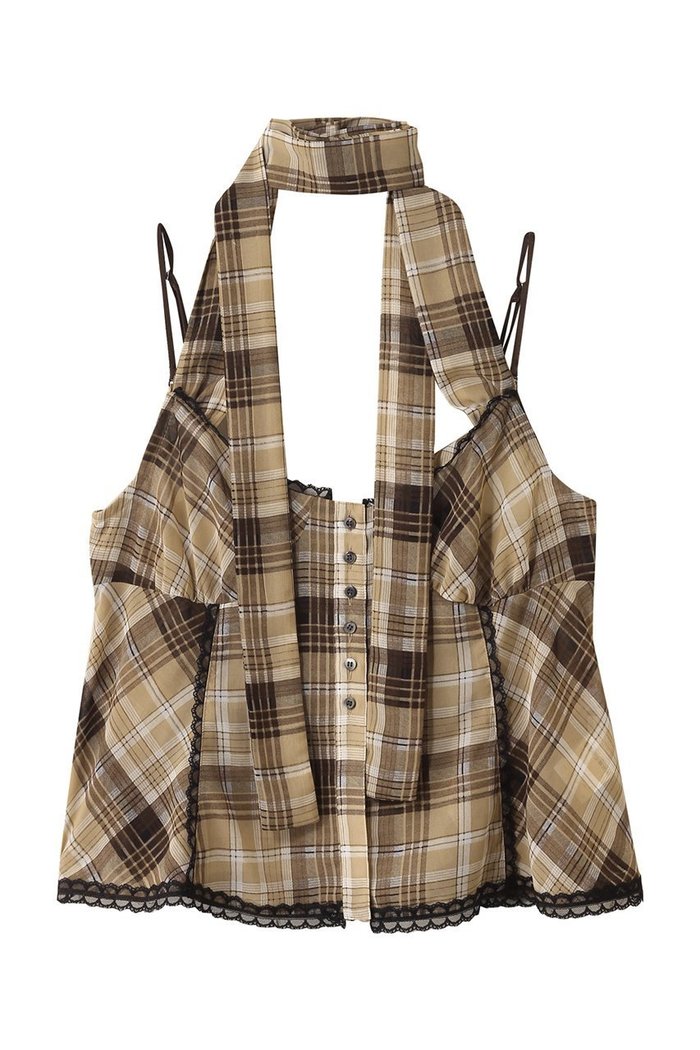【メゾンスペシャル/MAISON SPECIAL】のPlaid Halter Peplum Sheer Tops/チェックホルターペプラムシアートップス インテリア・キッズ・メンズ・レディースファッション・服の通販 founy(ファニー) https://founy.com/ ファッション Fashion レディースファッション Fashion for Women トップス・カットソー Cut & Sew Tops キャミソール&ノースリーブ Camisoles & Sleeveless Tops シャツ・ブラウス・オフィスカジュアル Elegant Blouses & Button-Ups ガーリー Girly, Feminine Style キャップ Cap, Baseball Cap シアー Sheer, See-Through スニーカー Sneakers, Trainers セットアップ Set-Up, Coordinated Outfit チェック Check, Plaid, Tartan ノースリーブ Sleeveless, No-Sleeve レース Lace, Lace Fabric おすすめ Recommended / Our Picks 夏 Summer |ID: prp329100004563624 ipo3291000000036393290
