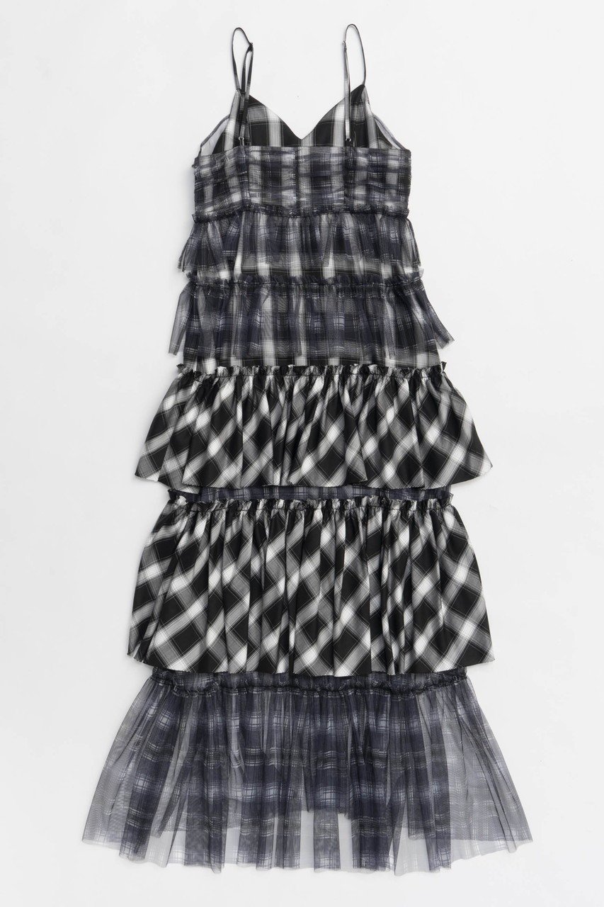 【メゾンスペシャル/MAISON SPECIAL】のPlaid Tiered Dress/チェックティアードワンピース 人気、トレンドファッション・服の通販 founy(ファニー) 　ファッション　Fashion　レディースファッション　WOMEN　ワンピース　Dress　ドレス　Party Dresses　チュニック　Tunic　チェック　Check　チュニック　Tunic　チュール　Tulle　リゾート　Resort　ロマンティック　Romantic　ロング　Long　NEW・新作・新着・新入荷　New Arrivals　other-4|ID: prp329100004563630 ipo3291000000032272266