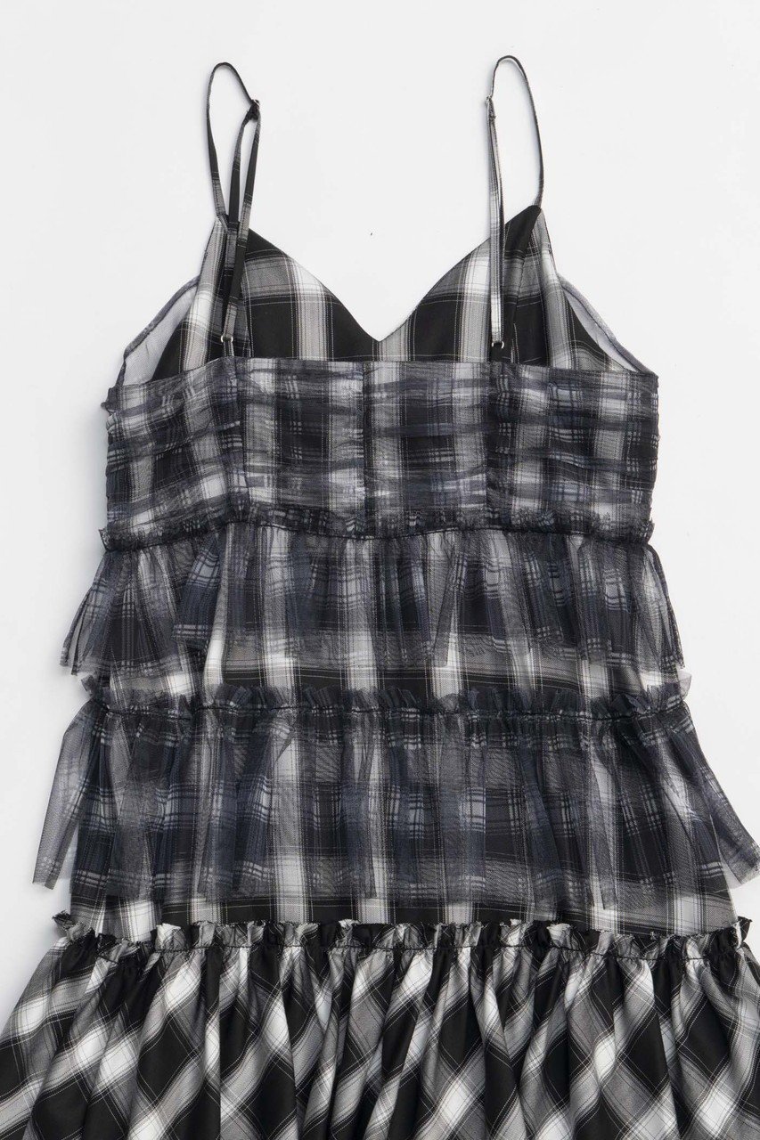 【メゾンスペシャル/MAISON SPECIAL】のPlaid Tiered Dress/チェックティアードワンピース 人気、トレンドファッション・服の通販 founy(ファニー) 　ファッション　Fashion　レディースファッション　WOMEN　ワンピース　Dress　ドレス　Party Dresses　チュニック　Tunic　チェック　Check　チュニック　Tunic　チュール　Tulle　リゾート　Resort　ロマンティック　Romantic　ロング　Long　NEW・新作・新着・新入荷　New Arrivals　other-5|ID: prp329100004563630 ipo3291000000032272268