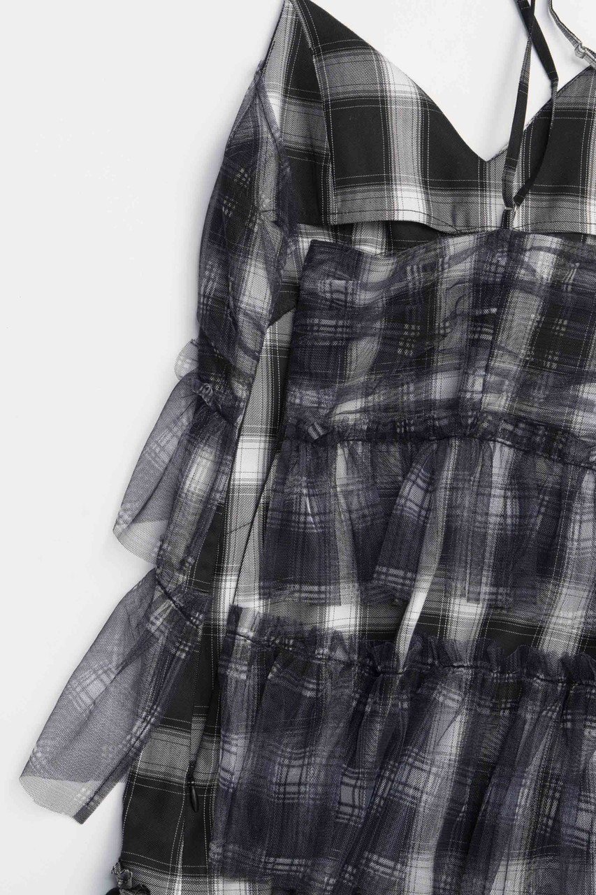 【メゾンスペシャル/MAISON SPECIAL】のPlaid Tiered Dress/チェックティアードワンピース 人気、トレンドファッション・服の通販 founy(ファニー) 　ファッション　Fashion　レディースファッション　WOMEN　ワンピース　Dress　ドレス　Party Dresses　チュニック　Tunic　チェック　Check　チュニック　Tunic　チュール　Tulle　リゾート　Resort　ロマンティック　Romantic　ロング　Long　NEW・新作・新着・新入荷　New Arrivals　other-6|ID: prp329100004563630 ipo3291000000032272269