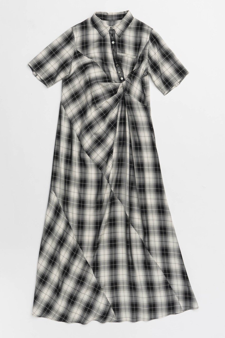 【メゾンスペシャル/MAISON SPECIAL】のTwist Polo Shirt Dress/ツイストポロシャツワンピース インテリア・キッズ・メンズ・レディースファッション・服の通販 founy(ファニー) 　ファッション　Fashion　レディースファッション　WOMEN　ワンピース　Dress　ドレス　Party Dresses　シャツワンピース　Shirt Dresses　チュニック　Tunic　インナー　Inner　切替　Switching　ストライプ　Stripe　チェック　Check　チュニック　Tunic　ツイスト　Twist　ドレープ　Drape　ポロシャツ　Polo Shirt　マキシ　Maxi　ヨーク　Yoke　ランダム　Random　ロング　Long　夏　Summer　NEW・新作・新着・新入荷　New Arrivals　BLK(ブラック)|ID: prp329100004563632 ipo3291000000032272275