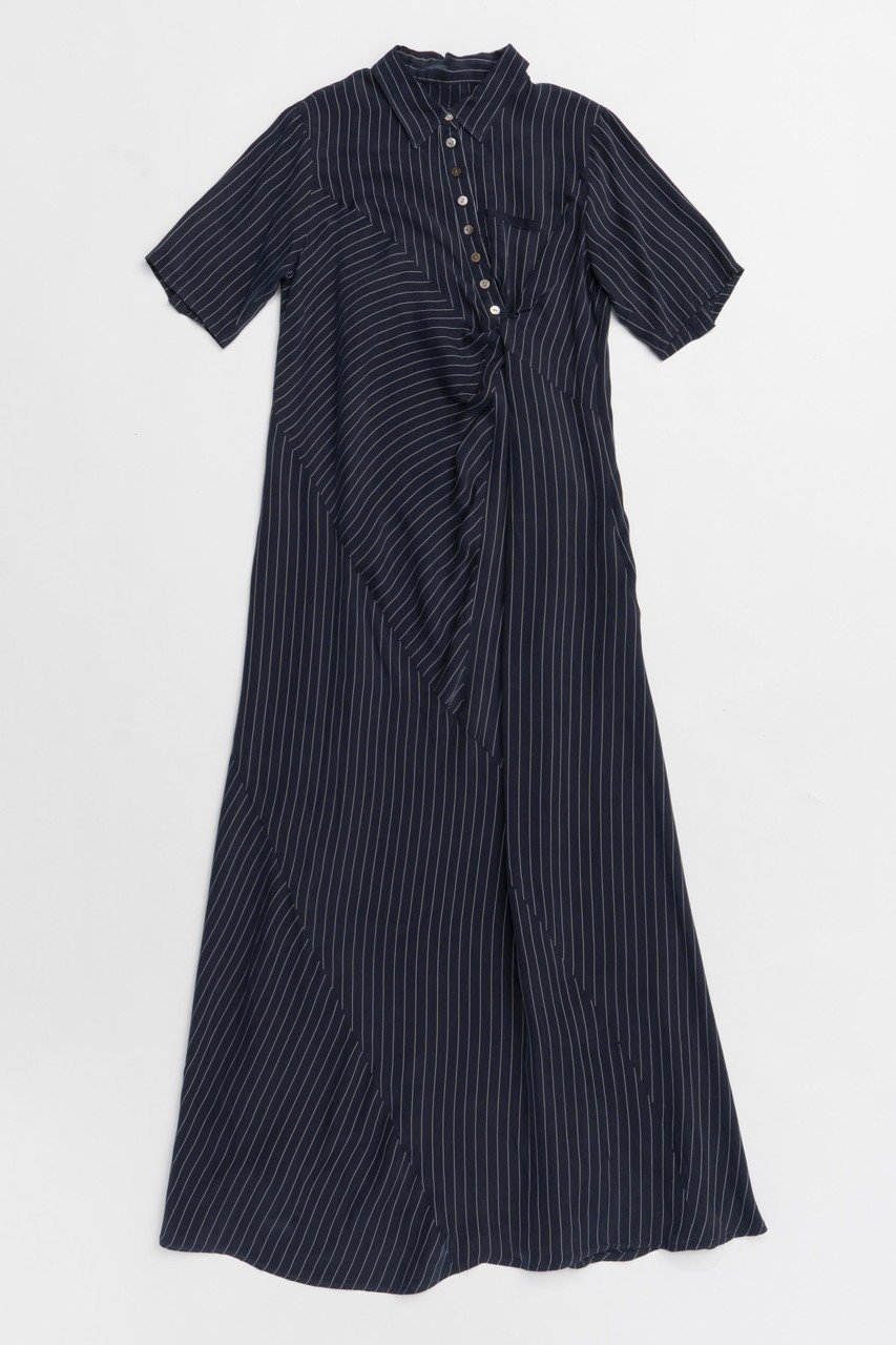 【メゾンスペシャル/MAISON SPECIAL】のTwist Polo Shirt Dress/ツイストポロシャツワンピース インテリア・キッズ・メンズ・レディースファッション・服の通販 founy(ファニー) 　ファッション　Fashion　レディースファッション　WOMEN　ワンピース　Dress　ドレス　Party Dresses　シャツワンピース　Shirt Dresses　チュニック　Tunic　インナー　Inner　切替　Switching　ストライプ　Stripe　チェック　Check　チュニック　Tunic　ツイスト　Twist　ドレープ　Drape　ポロシャツ　Polo Shirt　マキシ　Maxi　ヨーク　Yoke　ランダム　Random　ロング　Long　夏　Summer　NEW・新作・新着・新入荷　New Arrivals　NVY(ネイビー)|ID: prp329100004563632 ipo3291000000032272277