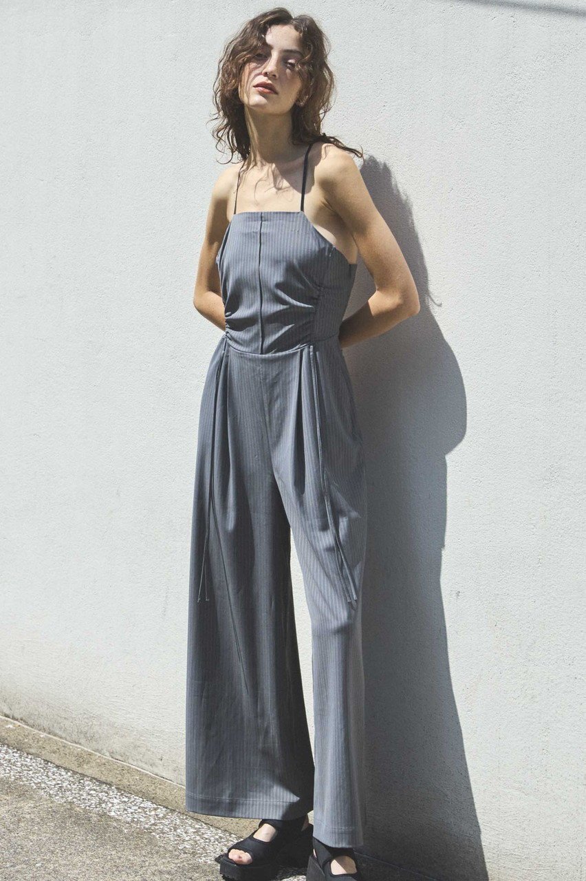 【メゾンスペシャル/MAISON SPECIAL】のShirring Back Open All-In-One/シャーリングバックオープンオールインワン 人気、トレンドファッション・服の通販 founy(ファニー) 　ファッション　Fashion　レディースファッション　WOMEN　パンツ　Pants　バッグ　Bag　オケージョン　Occasion　シェイプ　Shape　シャーリング　Shirring　ストライプ　Stripe　バランス　Balance　ワイド　Wide　おすすめ　Recommend　夏　Summer　NEW・新作・新着・新入荷　New Arrivals　other-2|ID: prp329100004563637 ipo3291000000032272306