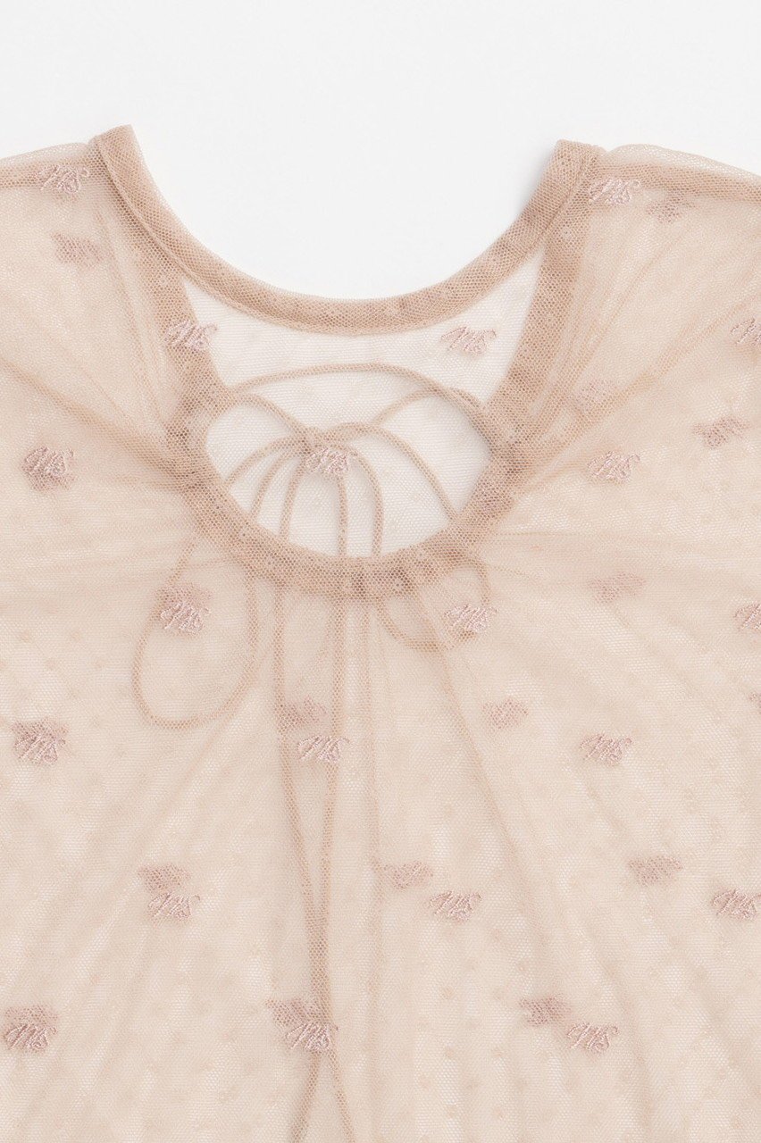 【メゾンスペシャル/MAISON SPECIAL】のEmbroidery Lace Tops/エンブロイダリーレーストップス 人気、トレンドファッション・服の通販 founy(ファニー) 　ファッション　Fashion　レディースファッション　WOMEN　トップス・カットソー　Tops/Tshirt　シャツ/ブラウス　Shirts/Blouses　オケージョン　Occasion　カッティング　Cutting　キャミワンピース　Cami Dress　ショート　Short　スタイリッシュ　Stylish　スリット　Slit　スリーブ　Sleeve　ドット　Dot　メッシュ　Mesh　ラウンド　Round　リボン　Ribbon　夏　Summer　NEW・新作・新着・新入荷　New Arrivals　other-2|ID: prp329100004563645 ipo3291000000032272353