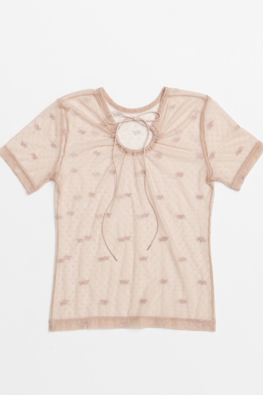 【メゾンスペシャル/MAISON SPECIAL】のEmbroidery Lace Tops/エンブロイダリーレーストップス 人気、トレンドファッション・服の通販 founy(ファニー) 　ファッション　Fashion　レディースファッション　WOMEN　トップス・カットソー　Tops/Tshirt　シャツ/ブラウス　Shirts/Blouses　オケージョン　Occasion　カッティング　Cutting　キャミワンピース　Cami Dress　ショート　Short　スタイリッシュ　Stylish　スリット　Slit　スリーブ　Sleeve　ドット　Dot　メッシュ　Mesh　ラウンド　Round　リボン　Ribbon　夏　Summer　NEW・新作・新着・新入荷　New Arrivals　other-5|ID: prp329100004563645 ipo3291000000032272356