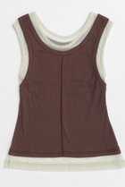 【メゾンスペシャル/MAISON SPECIAL】の2way Neck Sheer Docking Tank Top/2WAYネックシアードッキングタンクトップ BRN(ブラウン)|ID: prp329100004563649 ipo3291000000032272383