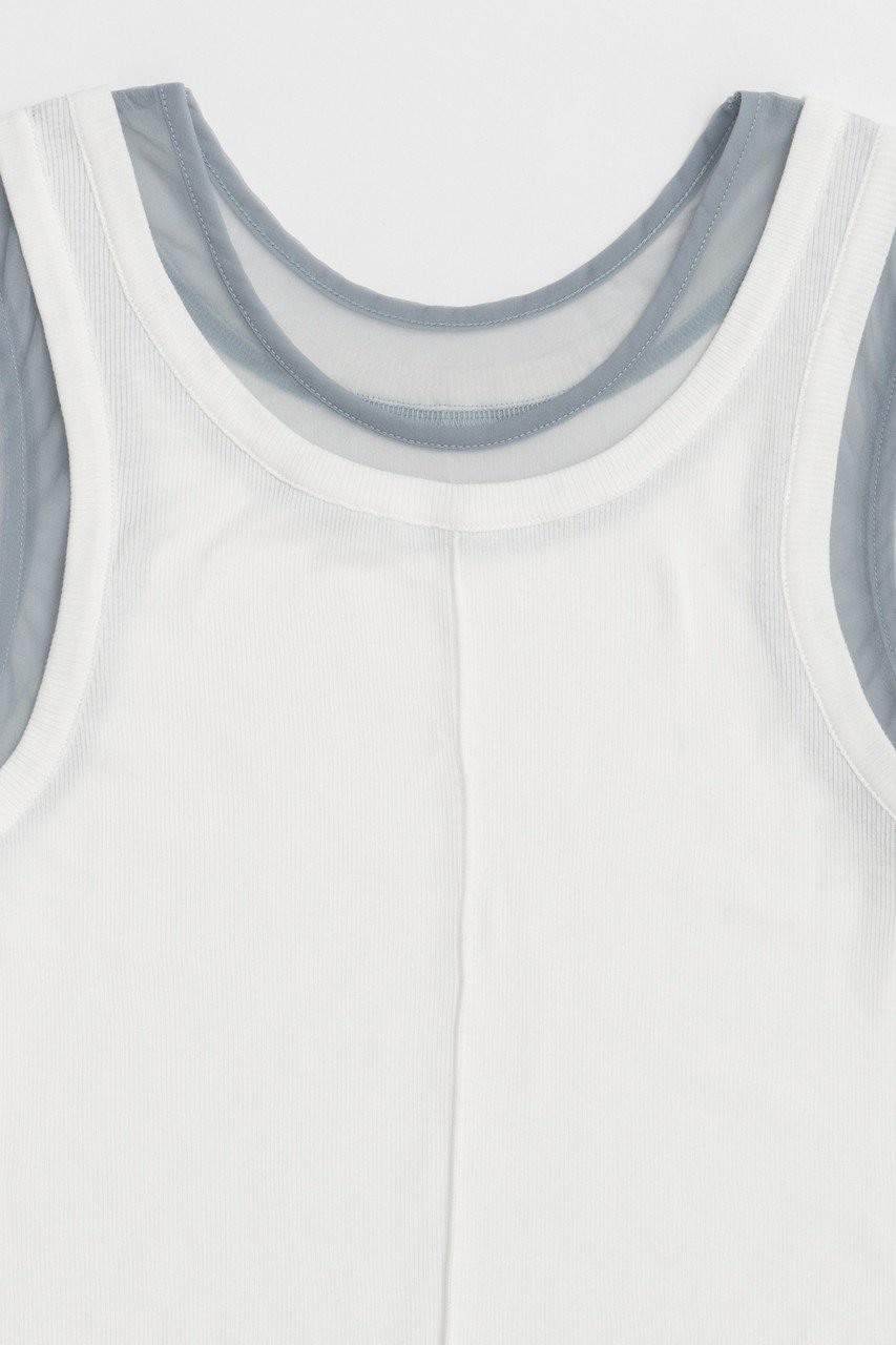 【メゾンスペシャル/MAISON SPECIAL】の2way Neck Sheer Docking Tank Top/2WAYネックシアードッキングタンクトップ 人気、トレンドファッション・服の通販 founy(ファニー) 　ファッション　Fashion　レディースファッション　WOMEN　トップス・カットソー　Tops/Tshirt　キャミソール / ノースリーブ　No Sleeves　シャツ/ブラウス　Shirts/Blouses　ロング / Tシャツ　T-Shirts　カットソー　Cut and Sewn　インナー　Inner　キャミソール　Camisole　シアー　Sheer　ジャケット　Jacket　スタイリッシュ　Stylish　タンク　Tank　ドッキング　Docking　日本製　Made In Japan　NEW・新作・新着・新入荷　New Arrivals　other-2|ID: prp329100004563649 ipo3291000000032272390