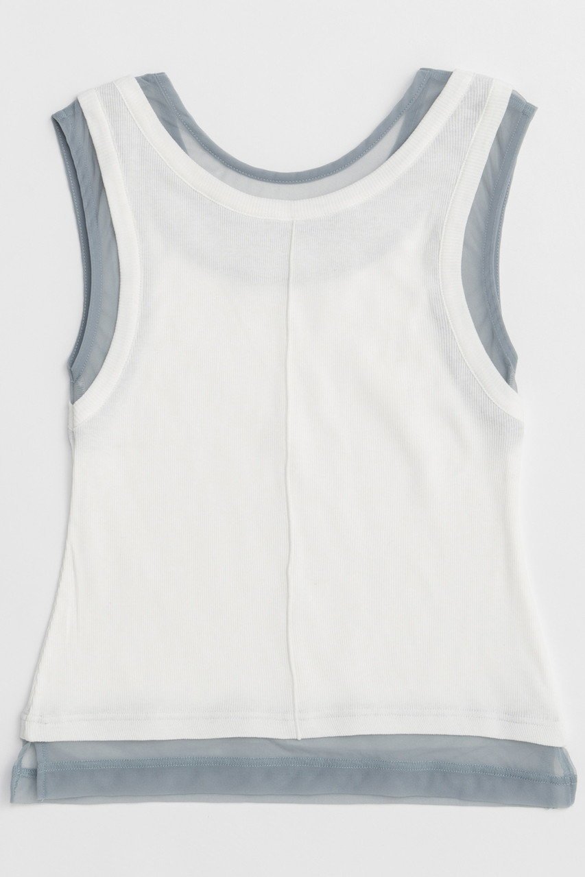 【メゾンスペシャル/MAISON SPECIAL】の2way Neck Sheer Docking Tank Top/2WAYネックシアードッキングタンクトップ 人気、トレンドファッション・服の通販 founy(ファニー) 　ファッション　Fashion　レディースファッション　WOMEN　トップス・カットソー　Tops/Tshirt　キャミソール / ノースリーブ　No Sleeves　シャツ/ブラウス　Shirts/Blouses　ロング / Tシャツ　T-Shirts　カットソー　Cut and Sewn　インナー　Inner　キャミソール　Camisole　シアー　Sheer　ジャケット　Jacket　スタイリッシュ　Stylish　タンク　Tank　ドッキング　Docking　日本製　Made In Japan　NEW・新作・新着・新入荷　New Arrivals　other-4|ID: prp329100004563649 ipo3291000000032272393