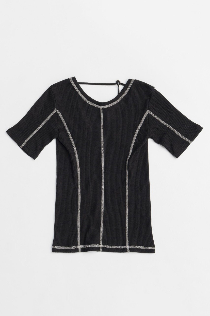 【メゾンスペシャル/MAISON SPECIAL】のBicolor Stitch Rib T-shirt/バイカラーステッチリブTシャツ 人気、トレンドファッション・服の通販 founy(ファニー) 　ファッション　Fashion　レディースファッション　WOMEN　トップス・カットソー　Tops/Tshirt　シャツ/ブラウス　Shirts/Blouses　ロング / Tシャツ　T-Shirts　カットソー　Cut and Sewn　インナー　Inner　コンパクト　Compact　シアー　Sheer　ショート　Short　シンプル　Simple　スタイリッシュ　Stylish　スリーブ　Sleeve　夏　Summer　NEW・新作・新着・新入荷　New Arrivals　 other-1|ID: prp329100004563651 ipo3291000000032272400