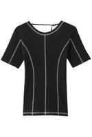 【メゾンスペシャル/MAISON SPECIAL】のBicolor Stitch Rib T-shirt/バイカラーステッチリブTシャツ 人気、トレンドファッション・服の通販 founy(ファニー) ファッション Fashion レディースファッション WOMEN トップス・カットソー Tops/Tshirt シャツ/ブラウス Shirts/Blouses ロング / Tシャツ T-Shirts カットソー Cut and Sewn インナー Inner コンパクト Compact シアー Sheer ショート Short シンプル Simple スタイリッシュ Stylish スリーブ Sleeve 夏 Summer NEW・新作・新着・新入荷 New Arrivals |ID:prp329100004563651