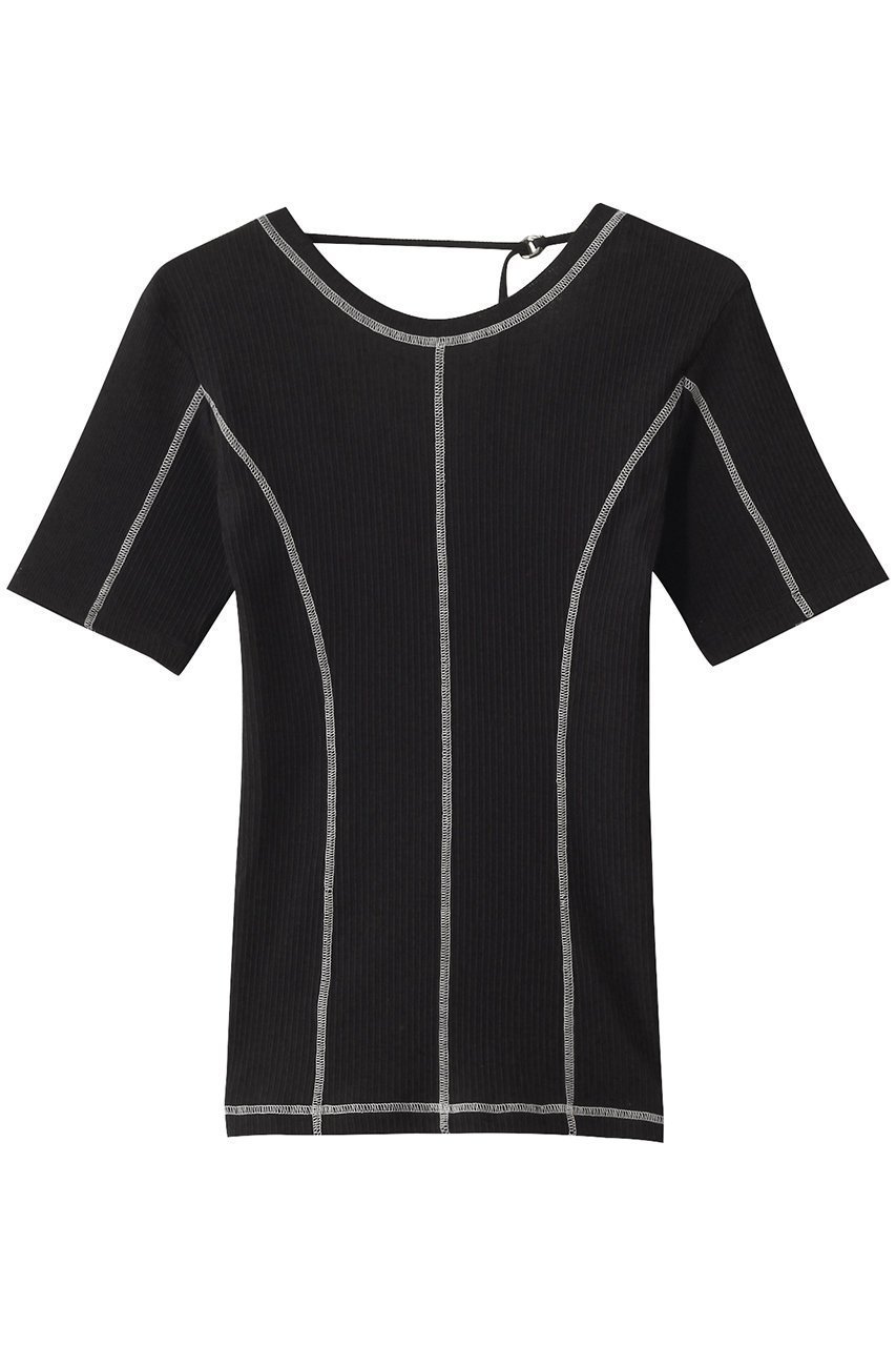 【メゾンスペシャル/MAISON SPECIAL】のBicolor Stitch Rib T-shirt/バイカラーステッチリブTシャツ インテリア・キッズ・メンズ・レディースファッション・服の通販 founy(ファニー) ファッション Fashion レディースファッション Fashion for Women トップス・カットソー Cut & Sew Tops シャツ・ブラウス・オフィスカジュアル Elegant Blouses & Button-Ups ロングTシャツ・Tシャツ Longline T-Shirts & Tees カットソー・ベーシックTシャツ Cut-and-Sewn Tops / Stretch Tees & Basics インナー Innerwear コンパクト Compact, Small Size シアー Sheer, See-Through ショート Short, Short Length シンプル Simple, Minimal スタイリッシュ Stylish, Fashionable スリーブ Sleeve, Long Sleeve / Short Sleeve 夏 Summer BLK(ブラック)|ID: prp329100004563651 ipo3291000000032387361