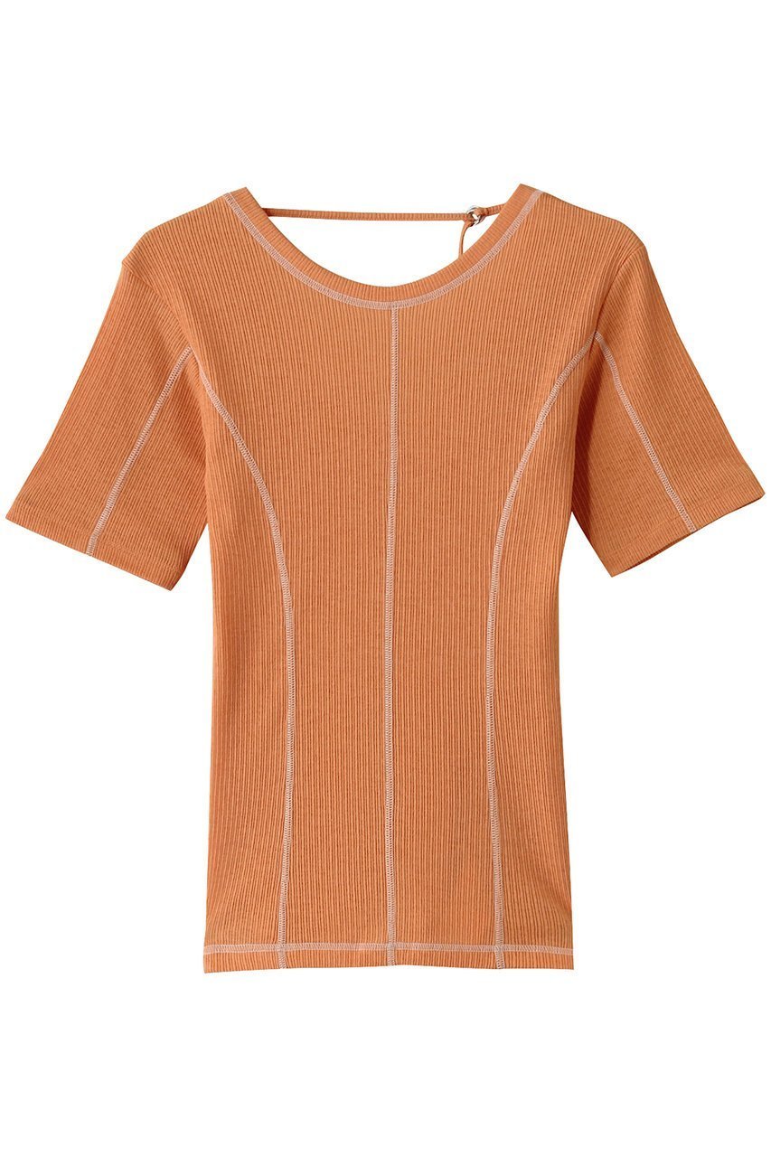 【メゾンスペシャル/MAISON SPECIAL】のBicolor Stitch Rib T-shirt/バイカラーステッチリブTシャツ インテリア・キッズ・メンズ・レディースファッション・服の通販 founy(ファニー) ファッション Fashion レディースファッション Fashion for Women トップス・カットソー Cut & Sew Tops シャツ・ブラウス・オフィスカジュアル Elegant Blouses & Button-Ups ロングTシャツ・Tシャツ Longline T-Shirts & Tees カットソー・ベーシックTシャツ Cut-and-Sewn Tops / Stretch Tees & Basics インナー Innerwear コンパクト Compact, Small Size シアー Sheer, See-Through ショート Short, Short Length シンプル Simple, Minimal スタイリッシュ Stylish, Fashionable スリーブ Sleeve, Long Sleeve / Short Sleeve 夏 Summer ORG(オレンジ)|ID: prp329100004563651 ipo3291000000032387363
