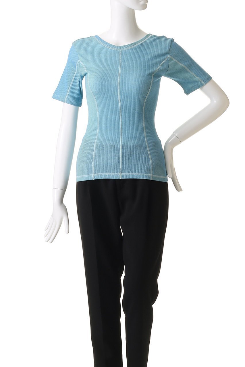 【メゾンスペシャル/MAISON SPECIAL】のBicolor Stitch Rib T-shirt/バイカラーステッチリブTシャツ 人気、トレンドファッション・服の通販 founy(ファニー) ファッション Fashion レディースファッション Fashion for Women トップス・カットソー Cut & Sew Tops シャツ・ブラウス・オフィスカジュアル Elegant Blouses & Button-Ups ロングTシャツ・Tシャツ Longline T-Shirts & Tees カットソー・ベーシックTシャツ Cut-and-Sewn Tops / Stretch Tees & Basics インナー Innerwear コンパクト Compact, Small Size シアー Sheer, See-Through ショート Short, Short Length シンプル Simple, Minimal スタイリッシュ Stylish, Fashionable スリーブ Sleeve, Long Sleeve / Short Sleeve 夏 Summer other-2|ID: prp329100004563651 ipo3291000000032387365
