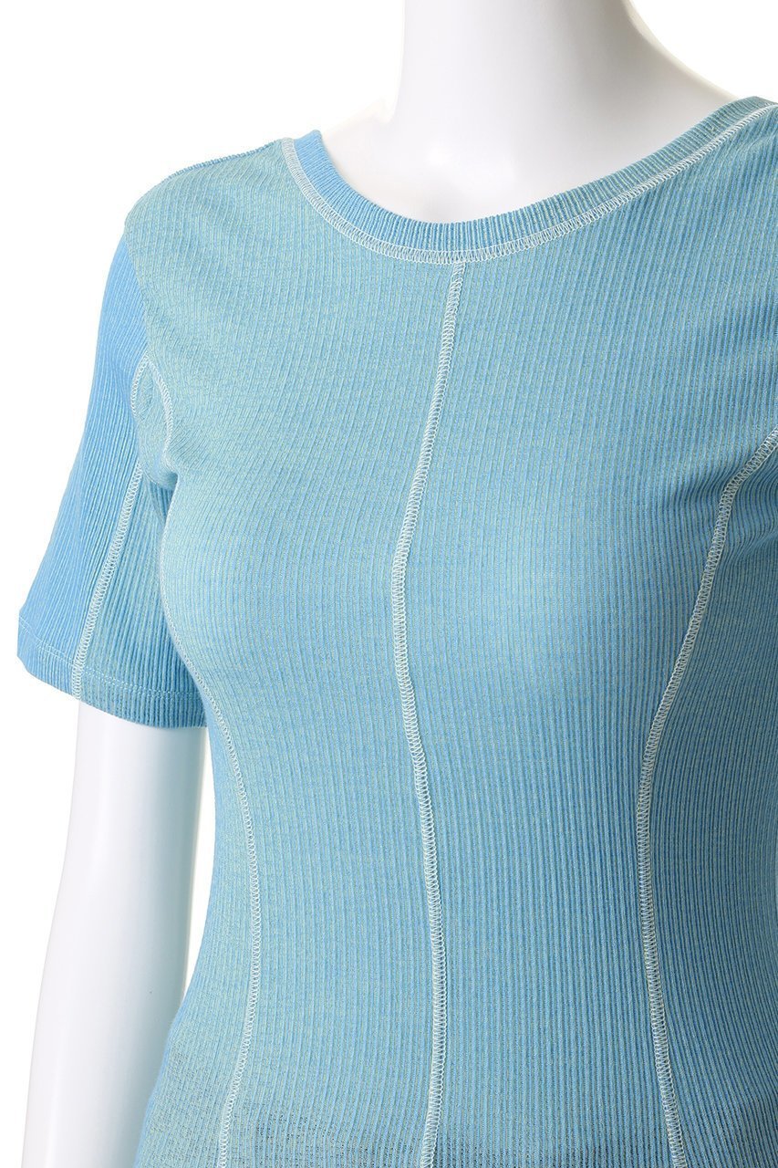 【メゾンスペシャル/MAISON SPECIAL】のBicolor Stitch Rib T-shirt/バイカラーステッチリブTシャツ 人気、トレンドファッション・服の通販 founy(ファニー) ファッション Fashion レディースファッション Fashion for Women トップス・カットソー Cut & Sew Tops シャツ・ブラウス・オフィスカジュアル Elegant Blouses & Button-Ups ロングTシャツ・Tシャツ Longline T-Shirts & Tees カットソー・ベーシックTシャツ Cut-and-Sewn Tops / Stretch Tees & Basics インナー Innerwear コンパクト Compact, Small Size シアー Sheer, See-Through ショート Short, Short Length シンプル Simple, Minimal スタイリッシュ Stylish, Fashionable スリーブ Sleeve, Long Sleeve / Short Sleeve 夏 Summer other-5|ID: prp329100004563651 ipo3291000000032387368