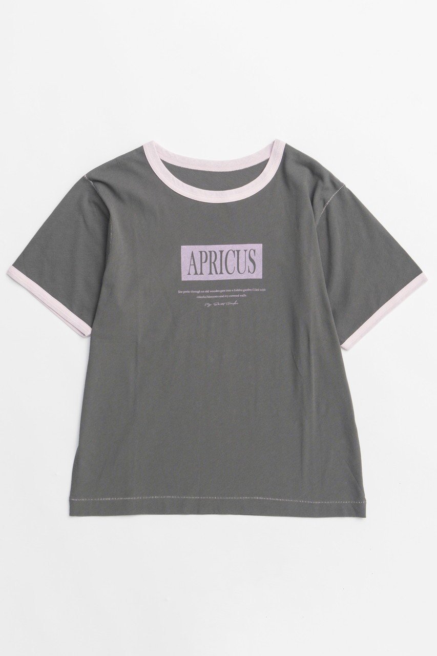【メゾンスペシャル/MAISON SPECIAL】のAPRICUS Ringer T-shirt/APRICUSリンガーTEE インテリア・キッズ・メンズ・レディースファッション・服の通販 founy(ファニー) 　ファッション　Fashion　レディースファッション　WOMEN　トップス・カットソー　Tops/Tshirt　シャツ/ブラウス　Shirts/Blouses　ロング / Tシャツ　T-Shirts　カットソー　Cut and Sewn　カットソー　Cut And Sew　ショート　Short　スリーブ　Sleeve　トリミング　Trimming　フロント　Front　プリント　Print　夏　Summer　NEW・新作・新着・新入荷　New Arrivals　C.GRY(チャコールグレー)|ID: prp329100004563654 ipo3291000000032272429