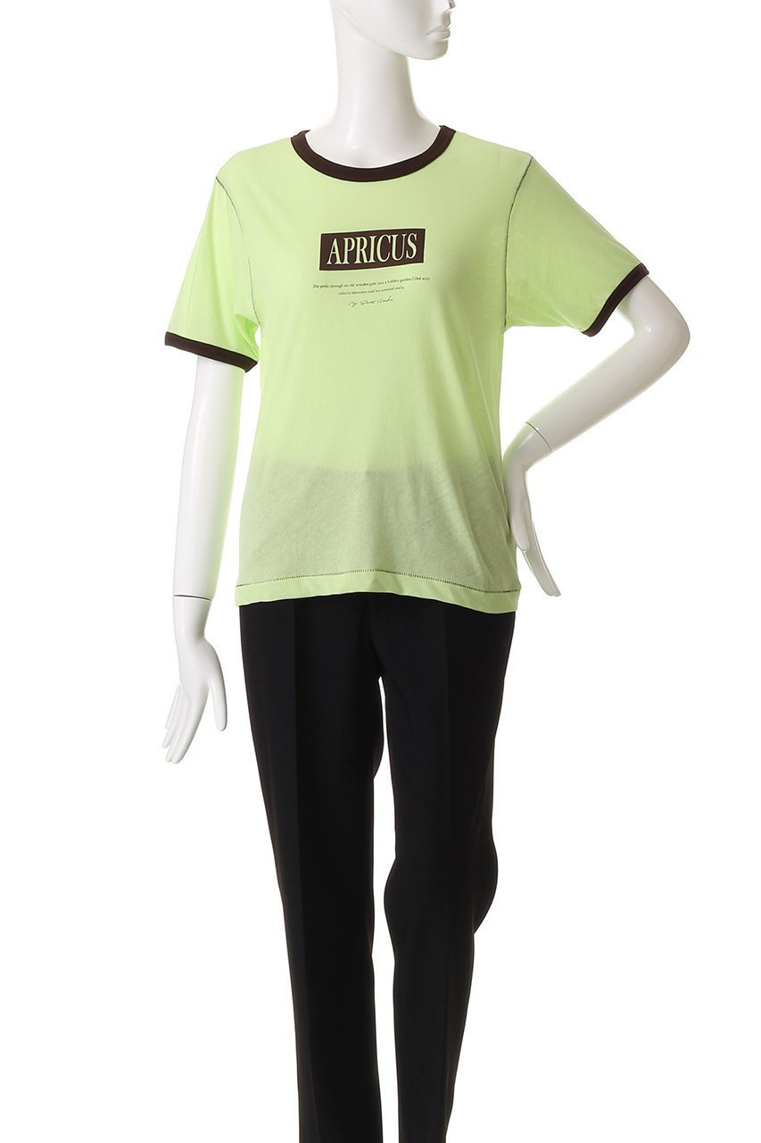 【メゾンスペシャル/MAISON SPECIAL】のAPRICUS Ringer T-shirt/APRICUSリンガーTEE 人気、トレンドファッション・服の通販 founy(ファニー) 　ファッション　Fashion　レディースファッション　Fashion for Women　トップス・カットソー　Cut & Sew Tops　シャツ・ブラウス・オフィスカジュアル　Elegant Blouses & Button-Ups　ロングTシャツ・Tシャツ　Longline T-Shirts & Tees　カットソー・ベーシックTシャツ　Cut-and-Sewn Tops / Stretch Tees & Basics　カットソー　Cut and Sewn Top　ショート　Short, Short Length　スリーブ　Sleeve, Long Sleeve / Short Sleeve　トリミング　Trimming, Decorative Edge　フロント　Front, Front Design　プリント　Print, Printed Pattern　再入荷　Restock / Back in Stock　夏　Summer　other-2|ID: prp329100004563654 ipo3291000000033439980