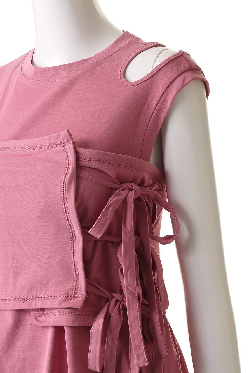 【メゾンスペシャル/MAISON SPECIAL】のRibbon Bare Sleeveless TEE/リボンベアノースリーブTEE 人気、トレンドファッション・服の通販 founy(ファニー) 　ファッション　Fashion　レディースファッション　Fashion for Women　トップス・カットソー　Cut & Sew Tops　キャミソール&ノースリーブ　Camisoles & Sleeveless Tops　シャツ・ブラウス・オフィスカジュアル　Elegant Blouses & Button-Ups　ロングTシャツ・Tシャツ　Longline T-Shirts & Tees　カットソー・ベーシックTシャツ　Cut-and-Sewn Tops / Stretch Tees & Basics　インナー　Innerwear　キャミソール　Camisole, Spaghetti Strap Top　シンプル　Simple, Minimal　セットアップ　Set-Up, Coordinated Outfit　タンク　Tank Top, Sleeveless Top　ドレープ　Drape, Draping Fabric　ノースリーブ　Sleeveless, No-Sleeve　フェミニン　Feminine, Girly　リボン　Ribbon, Bow　ワーク　Workwear, Utility Style　other-8|ID: prp329100004563655 ipo3291000000032685075