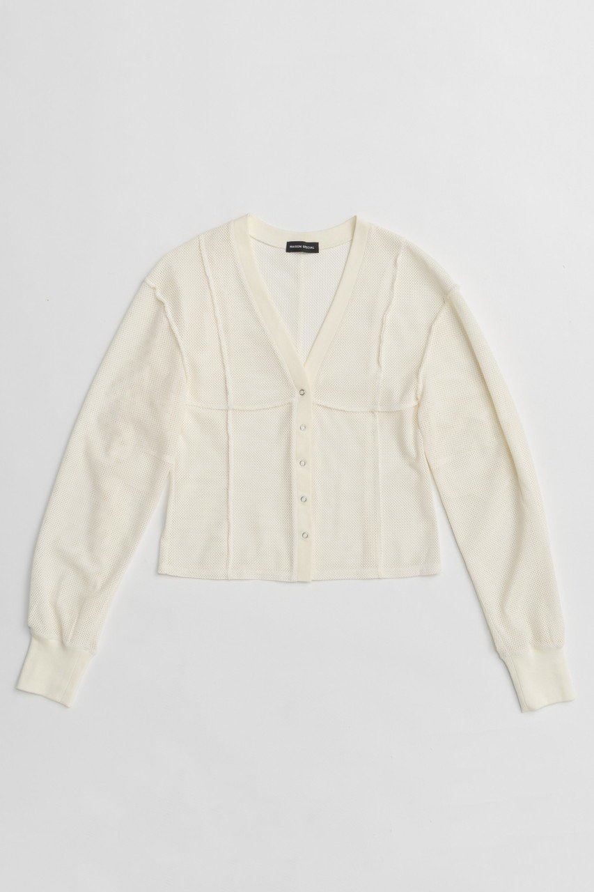 【メゾンスペシャル/MAISON SPECIAL】のMesh Cardigan/メッシュカーディガン インテリア・キッズ・メンズ・レディースファッション・服の通販 founy(ファニー) 　ファッション　Fashion　レディースファッション　WOMEN　トップス・カットソー　Tops/Tshirt　カーディガン　Cardigans　シャツ/ブラウス　Shirts/Blouses　ロング / Tシャツ　T-Shirts　カットソー　Cut and Sewn　エアリー　Airy　カーディガン　Cardigan　シェイプ　Shape　スリーブ　Sleeve　メッシュ　Mesh　夏　Summer　旅行　Travel　NEW・新作・新着・新入荷　New Arrivals　WHT(ホワイト)|ID: prp329100004563658 ipo3291000000032272491