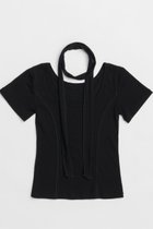 【メゾンスペシャル/MAISON SPECIAL】のWith Tie Sheer Cotton T-shirt/タイ付きシアーコットンTEE BLK(ブラック)|ID: prp329100004563661 ipo3291000000032272534