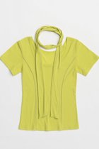 【メゾンスペシャル/MAISON SPECIAL】のWith Tie Sheer Cotton T-shirt/タイ付きシアーコットンTEE LIME(ライム)|ID: prp329100004563661 ipo3291000000032272535