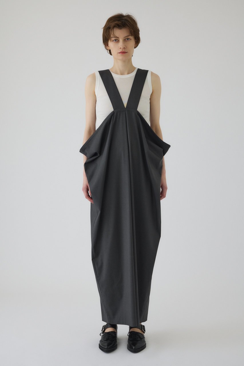 【リムアーク/RIM.ARK】のDrape jumper SK/スカート インテリア・キッズ・メンズ・レディースファッション・服の通販 founy(ファニー) 　ファッション　Fashion　レディースファッション　Fashion for Women　スカート　Skirts　ロングスカート　Long Skirts / Maxi & Midi Skirts　インナー　Innerwear　ツイル　Twist, Twisted Detail　ドレープ　Drape, Draping Fabric　ロング　Long, Long-Length　洗える　Machine Washable　チャコールグレー|ID: prp329100004563676 ipo3291000000035557364