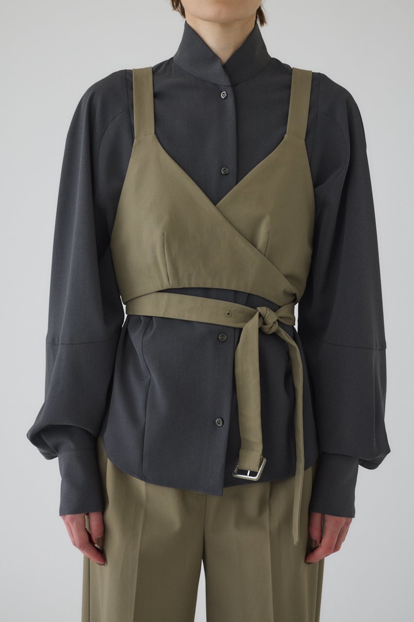 【リムアーク/RIM.ARK】の【6/4 10:00販売開始】Stand collar volume blouse/ブラウス インテリア・キッズ・メンズ・レディースファッション・服の通販 founy(ファニー) 　ファッション　Fashion　レディースファッション　WOMEN　トップス・カットソー　Tops/Tshirt　シャツ/ブラウス　Shirts/Blouses　おすすめ　Recommend　クラシカル　Classical　スタンド　Stand　スリーブ　Sleeve　モダン　Modern　ロング　Long　エレガント 上品　Elegant　再入荷　Restock/Back In Stock/Re Arrival　秋　Autumn/Fall　グレー|ID: prp329100004563680 ipo3291000000032272736