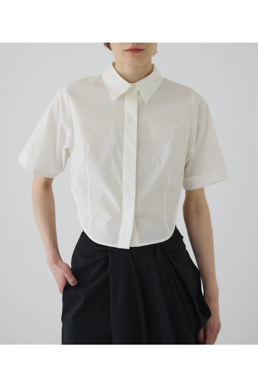 【リムアーク/RIM.ARK】の【6/4 10:00販売開始】Round hem short SH/シャツ 人気、トレンドファッション・服の通販 founy(ファニー) 　ファッション　Fashion　レディースファッション　WOMEN　トップス・カットソー　Tops/Tshirt　シャツ/ブラウス　Shirts/Blouses　ショート　Short　シリコン　Silicon　スリーブ　Sleeve　タイプライター　Typewriter　バランス　Balance　ラウンド　Round　エレガント 上品　Elegant　再入荷　Restock/Back In Stock/Re Arrival　 other-1|ID: prp329100004563682 ipo3291000000032272749